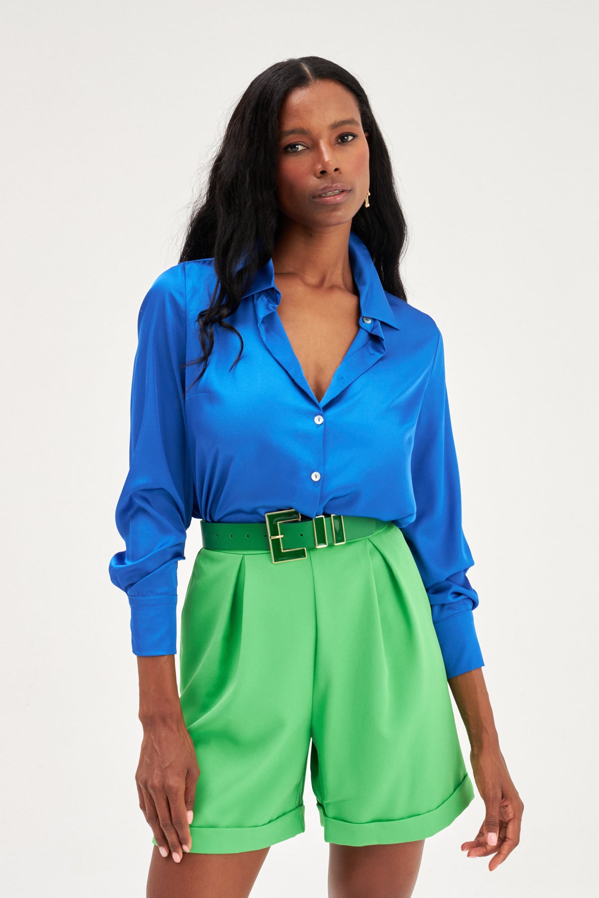 Thick Buckle Belt - GREEN