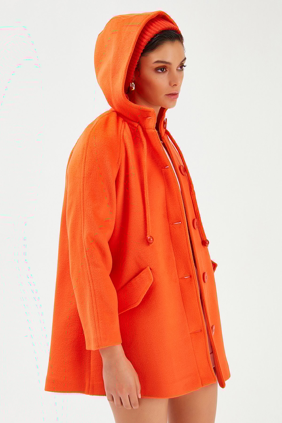 Kapüşonlu Salaş Kaban - ORANJ