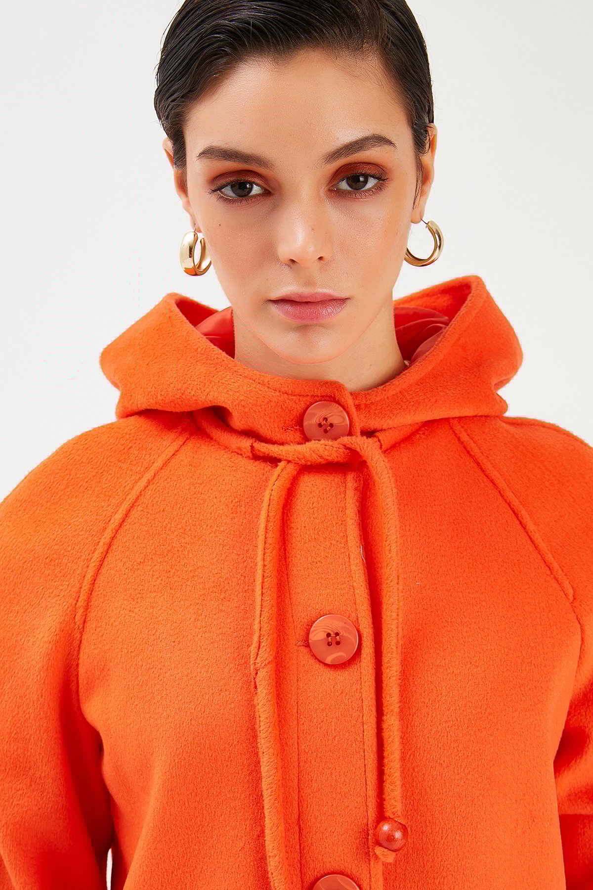 Kapüşonlu Salaş Kaban - ORANJ