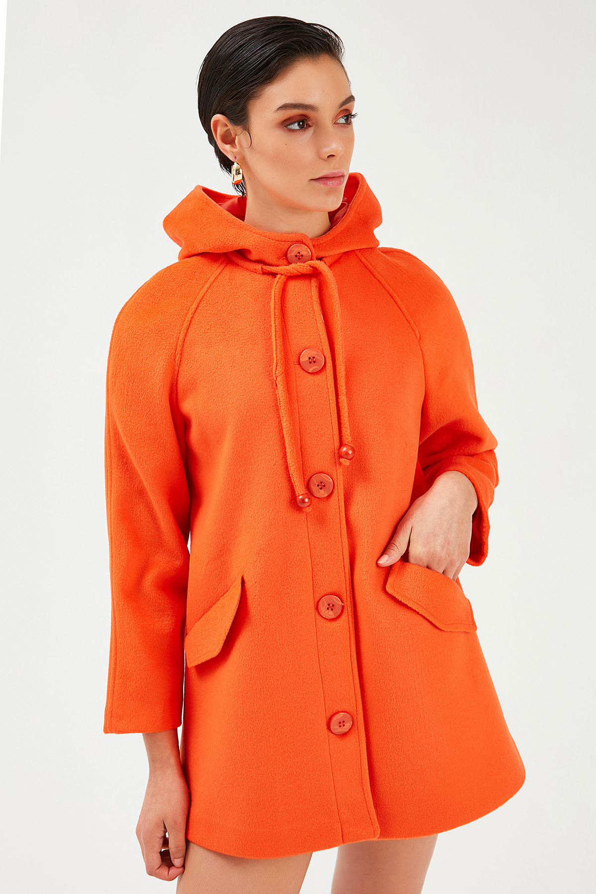 Kapüşonlu Salaş Kaban - ORANJ