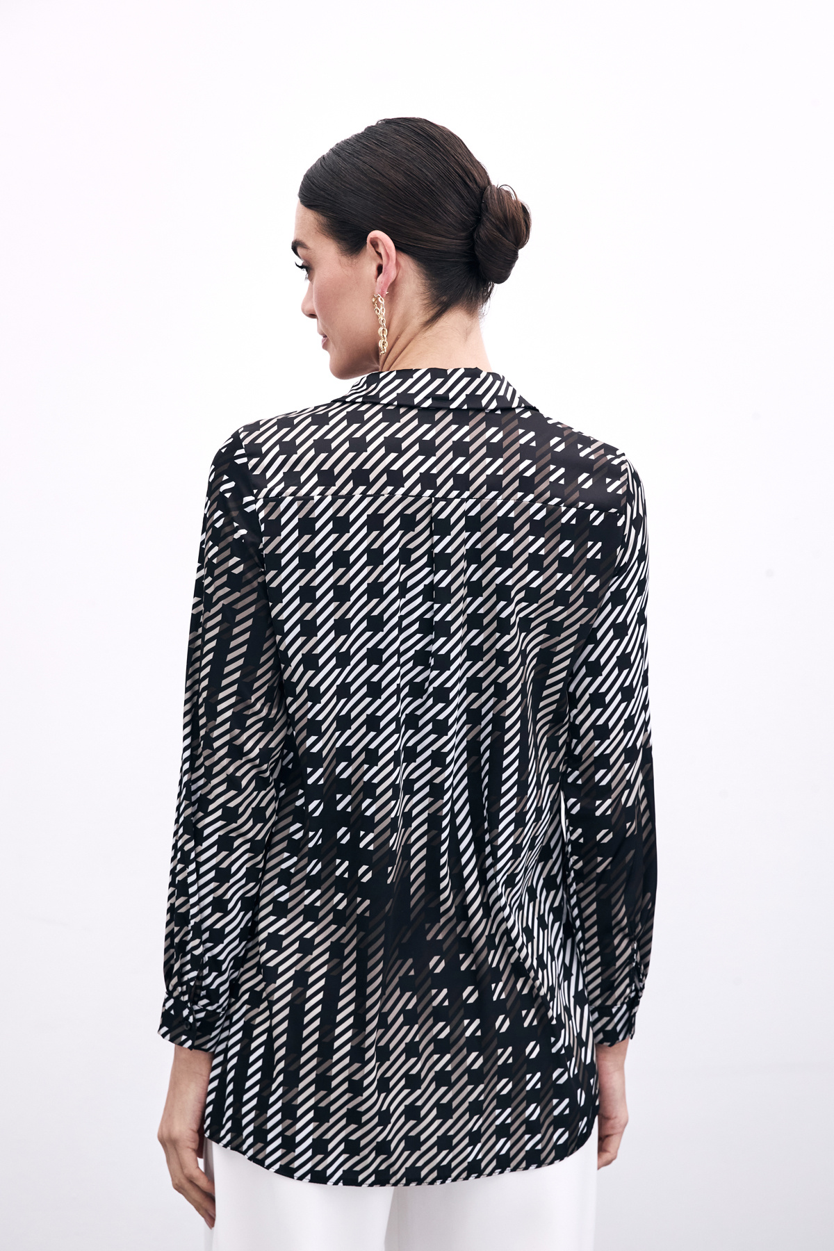 Kare Desenli Gömlek - Siyah