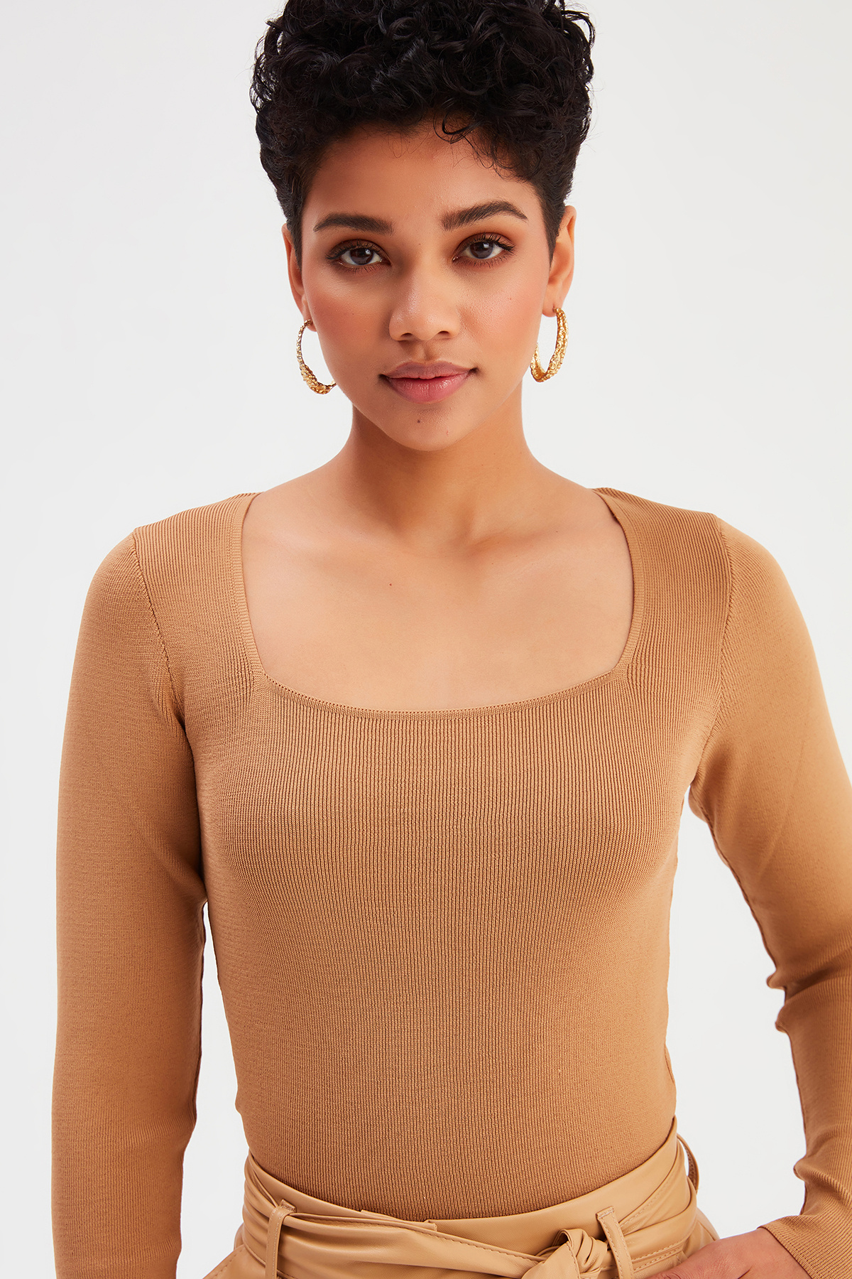 Kare Yaka Triko - VİZON