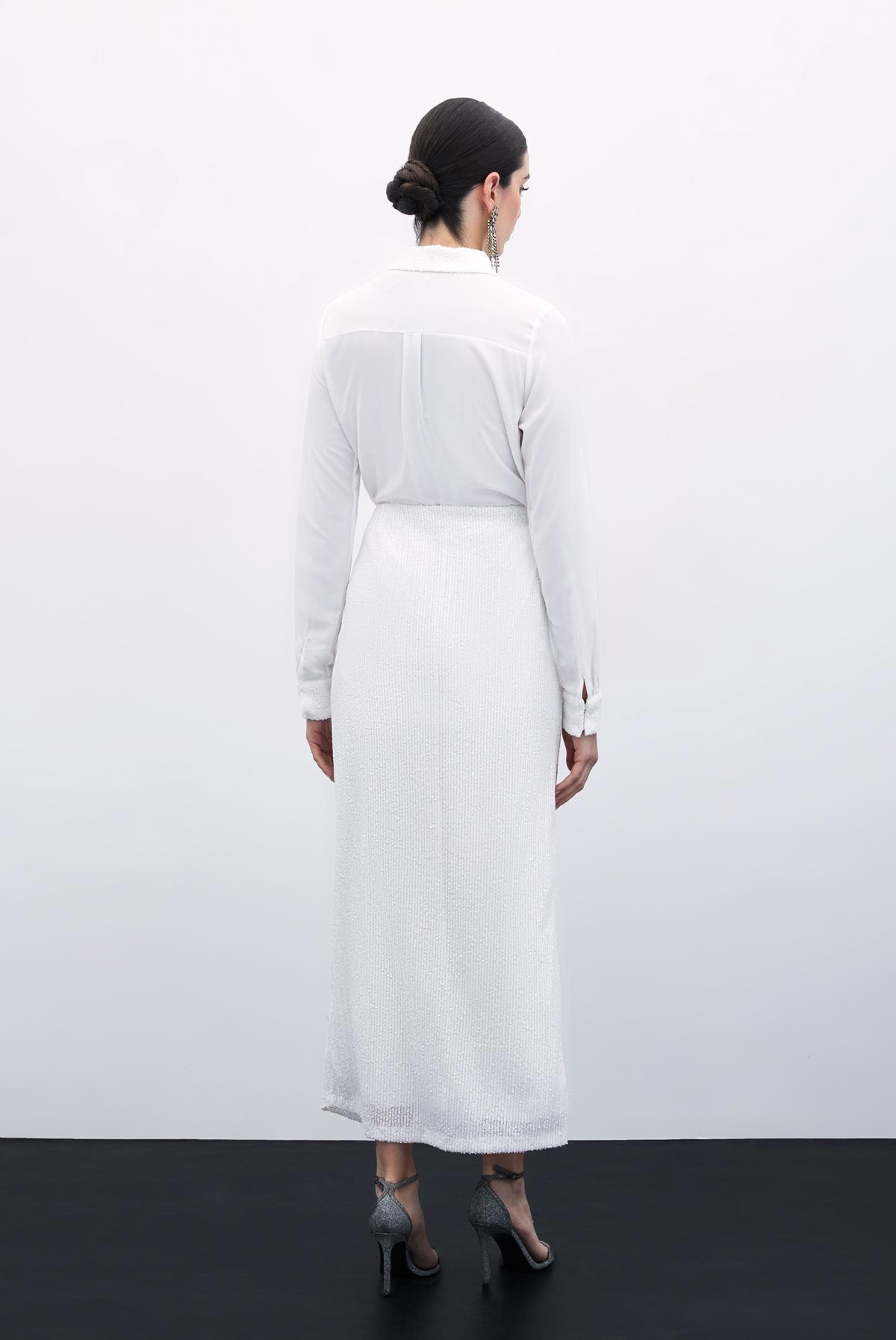 Caroline Midi Skirt - Ecru