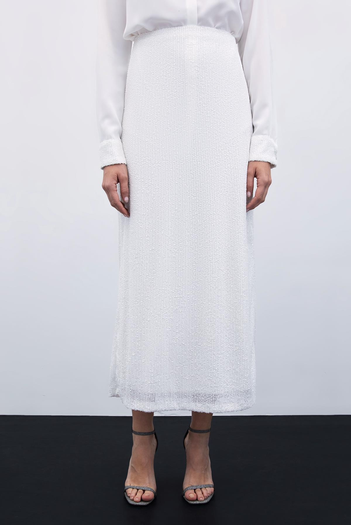 Caroline Midi Skirt - Ecru