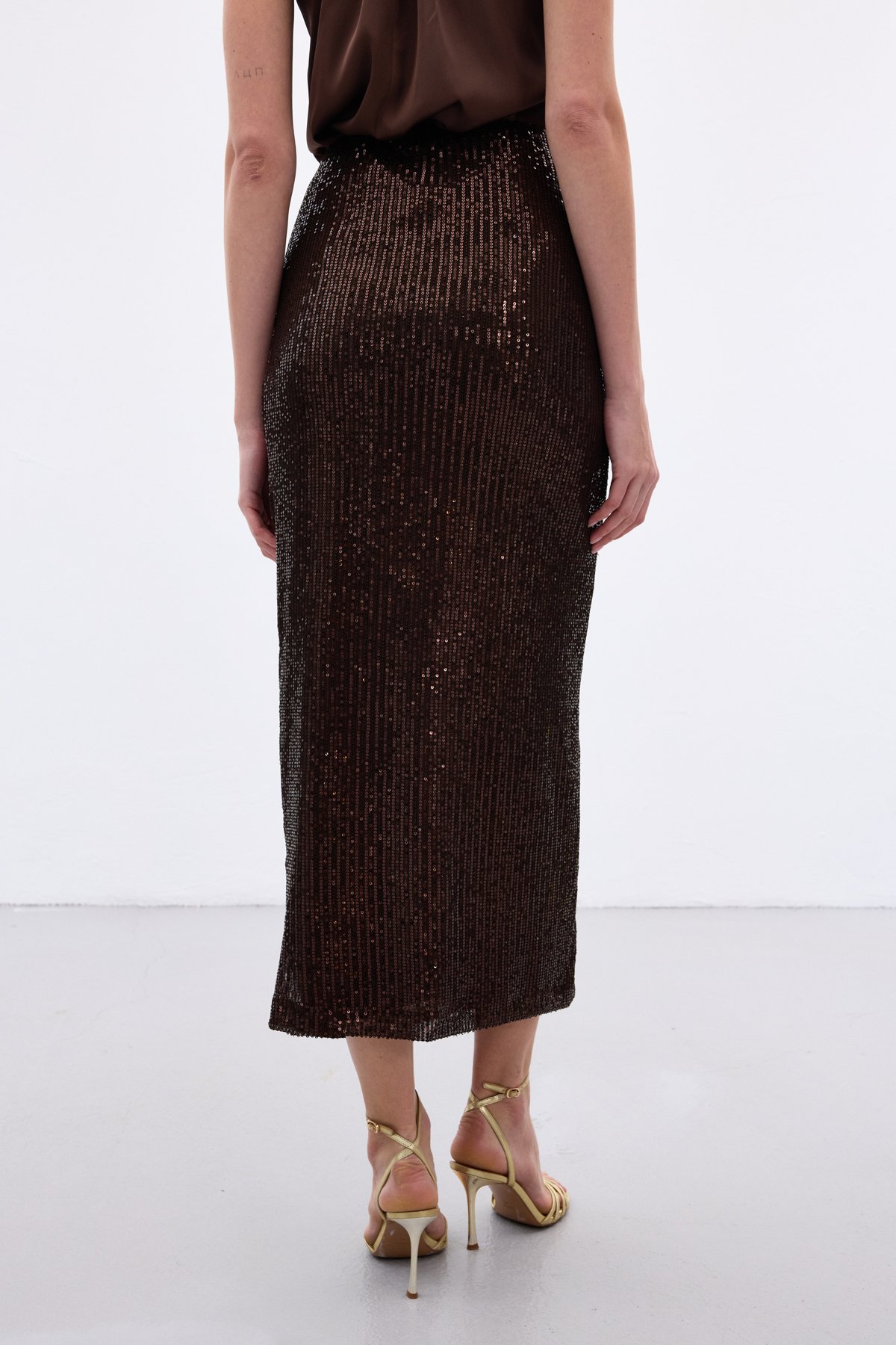 Karolin Midi Etek - Kahve