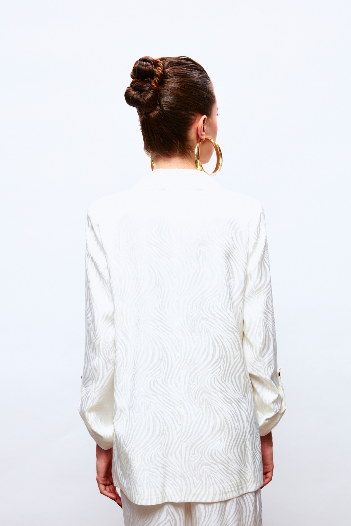 Katlanabilir Kol Detaylı Ceket - EKRU