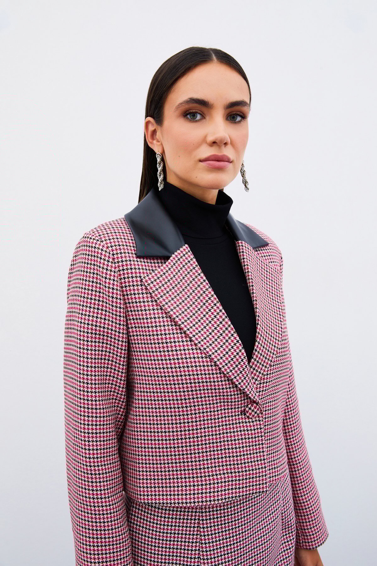 Kazayağı Crop Ceket - FUSYA