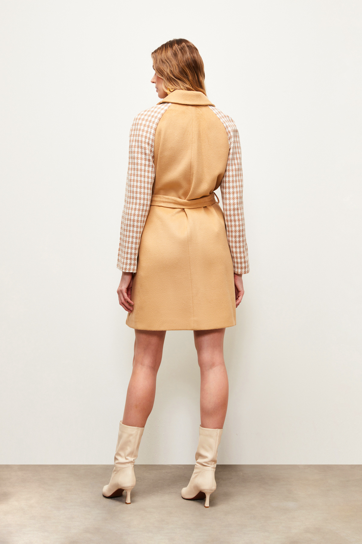 Crowbar Belted Coat - CAMEL