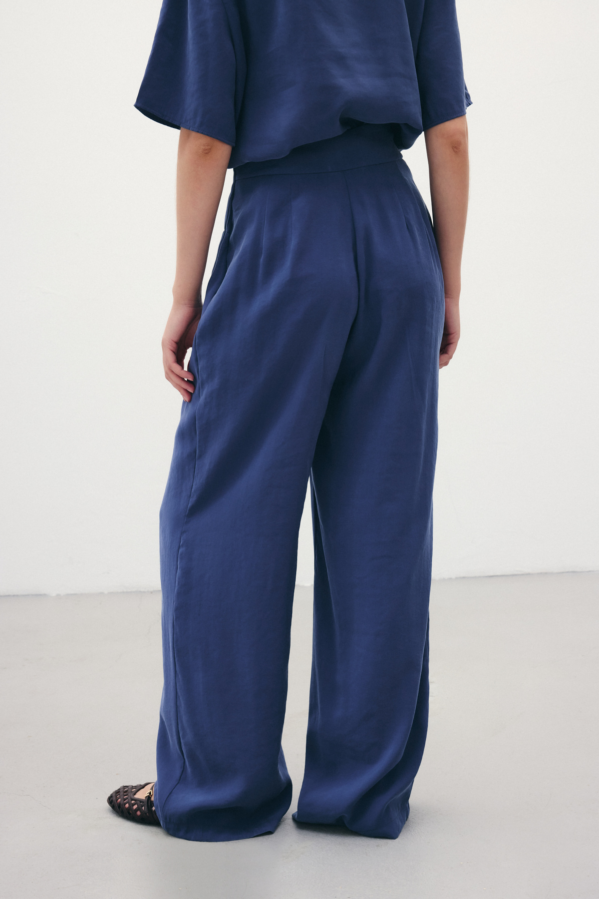 Kemer Detaylı Modal Pantolon - İndigo