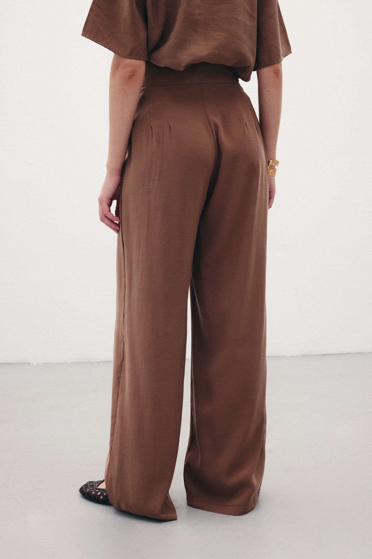 Kemer Detaylı Modal Pantolon - Kahve