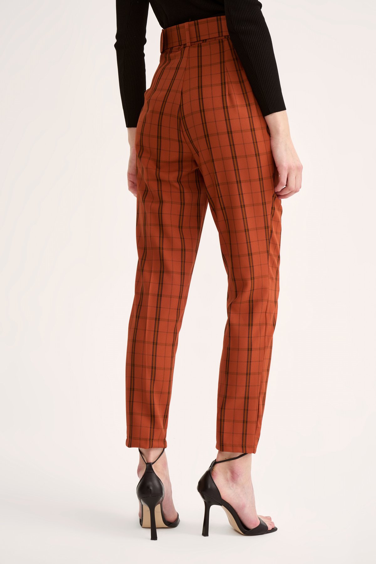 Kemerli ekose pantolon - TARÇIN