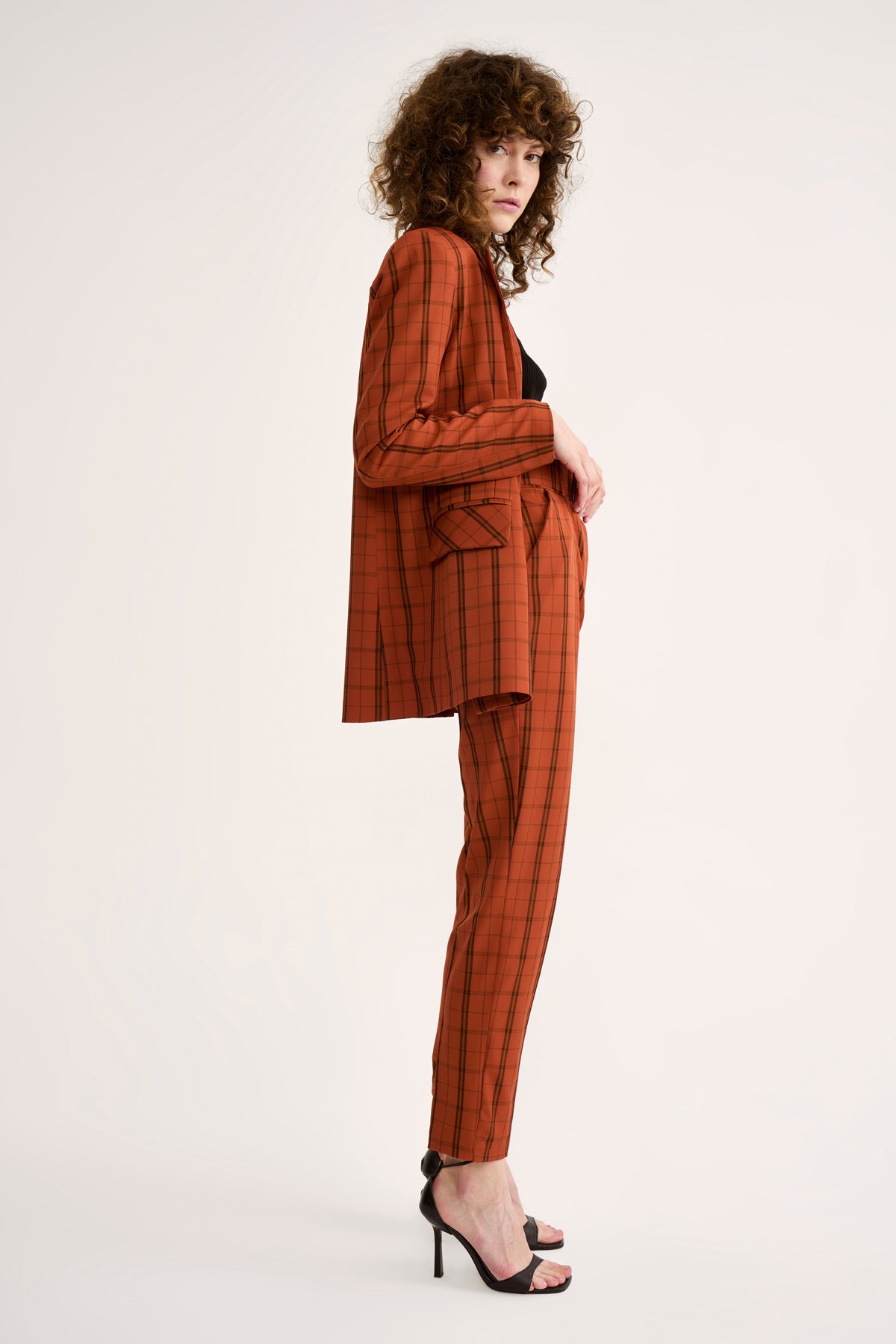 Kemerli ekose pantolon - TARÇIN