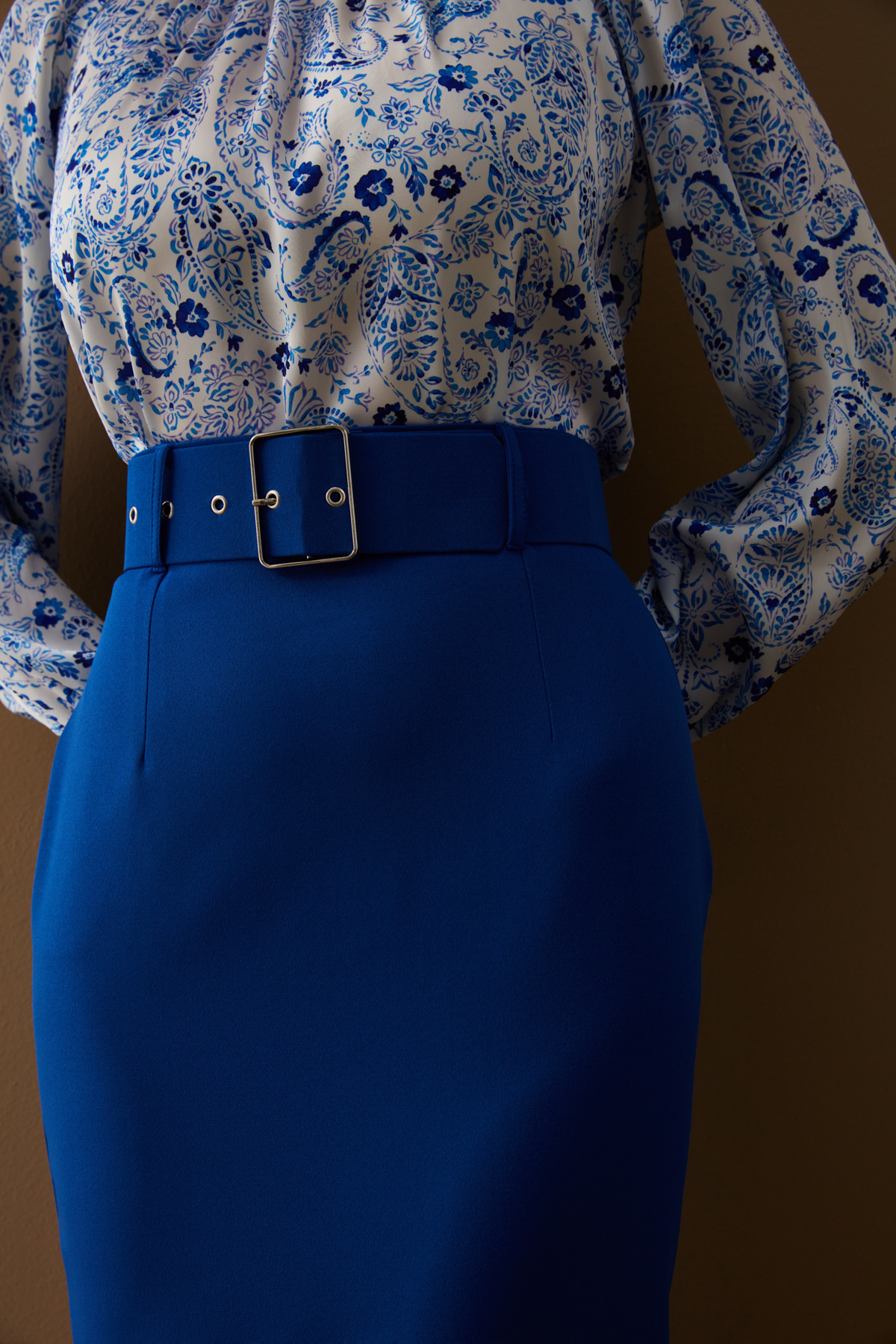 Kemerli Kalem Etek - İNDİGO