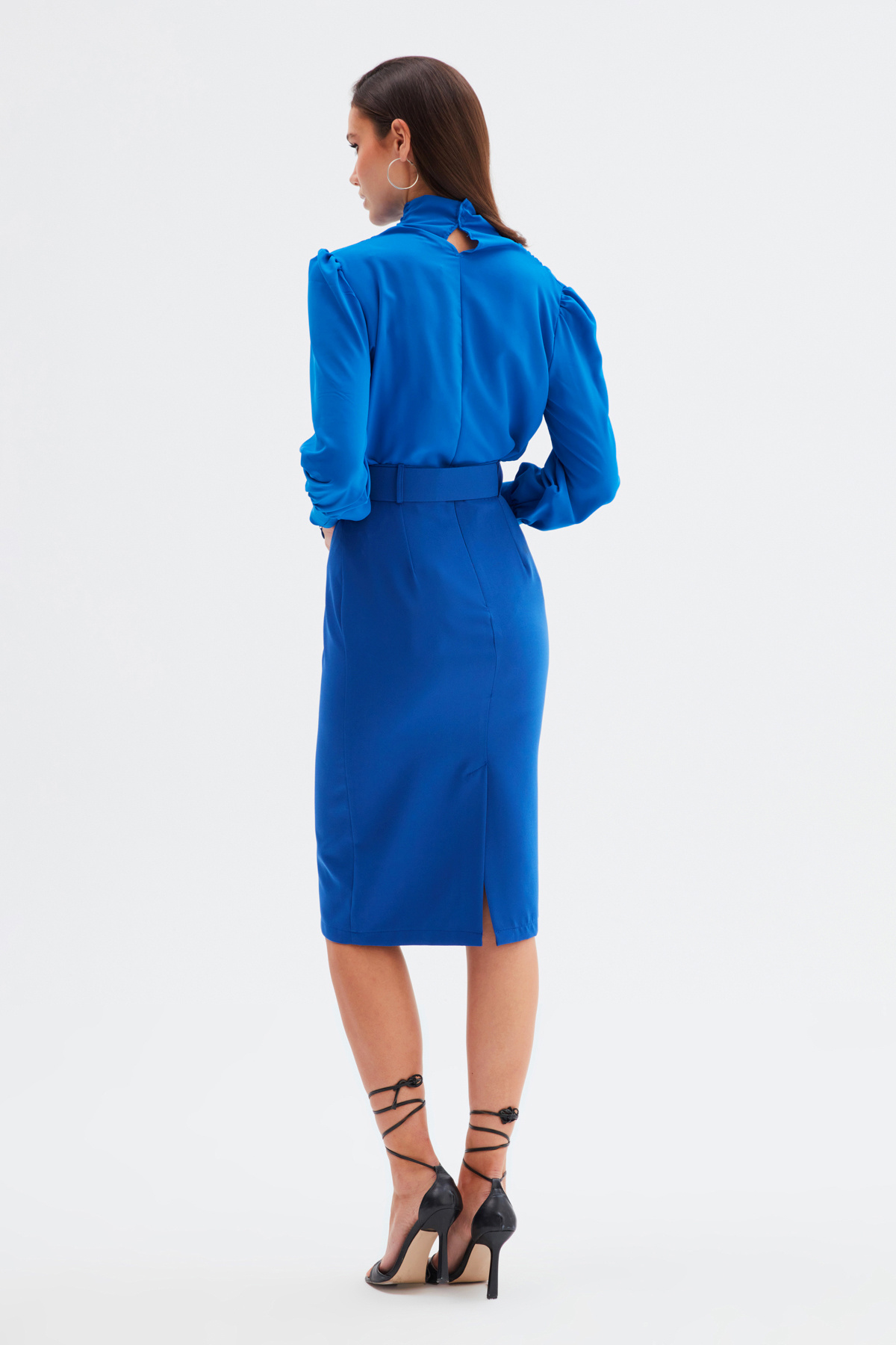 Kemerli kalem etek - İNDİGO