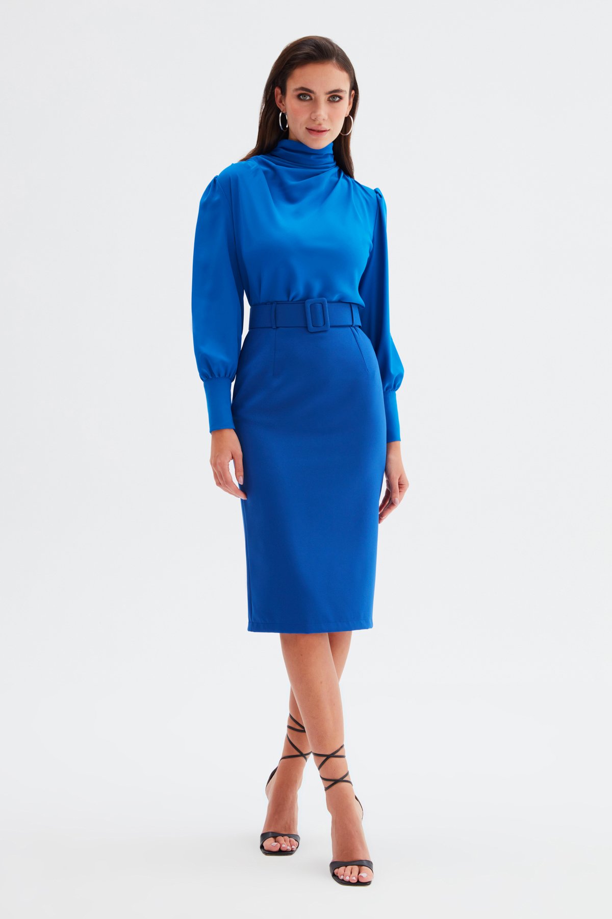 Kemerli kalem etek - İNDİGO