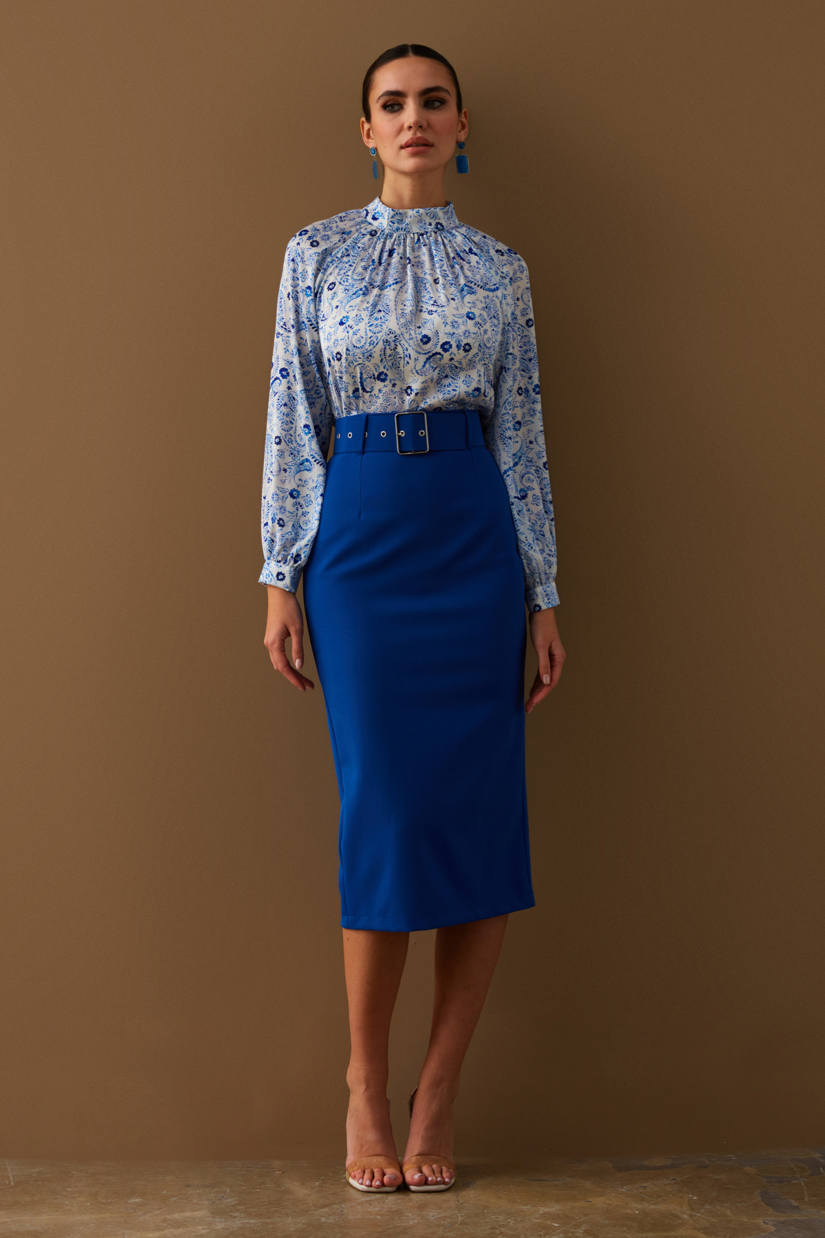 Kemerli Kalem Etek - İNDİGO