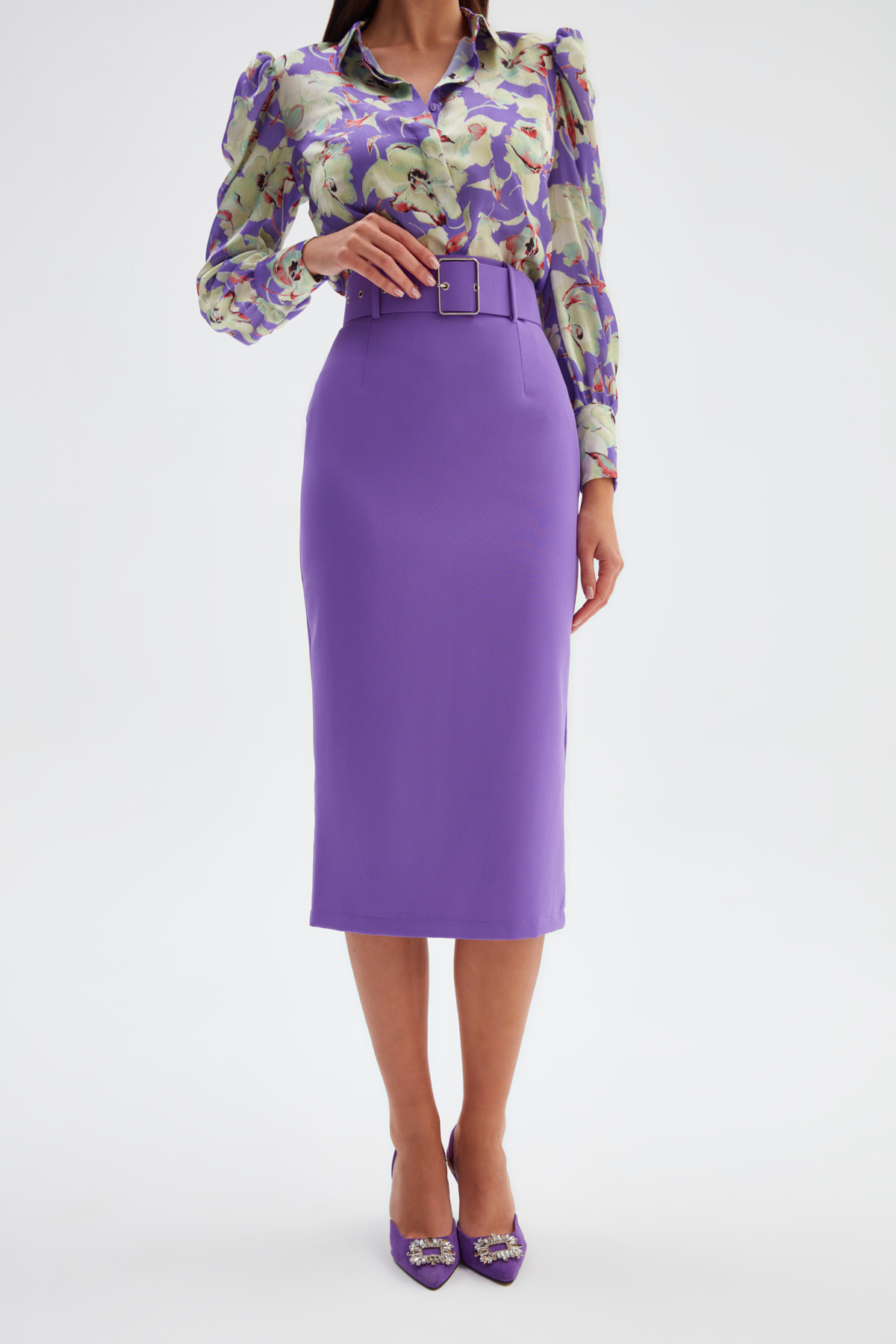 Kemerli Kalem Etek - MOR