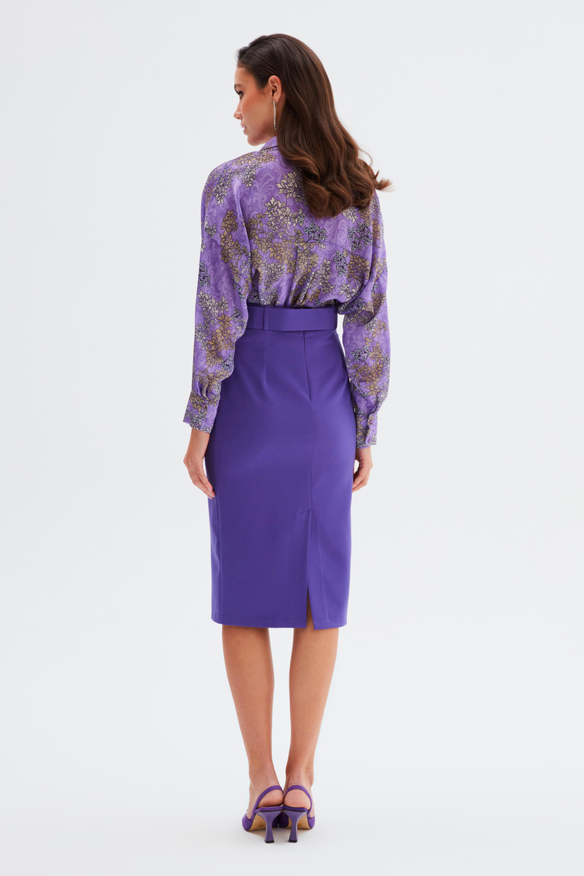 Kemerli kalem etek - MOR