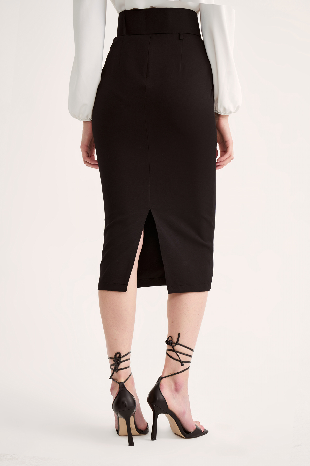 Kemerli kalem etek - SİYAH