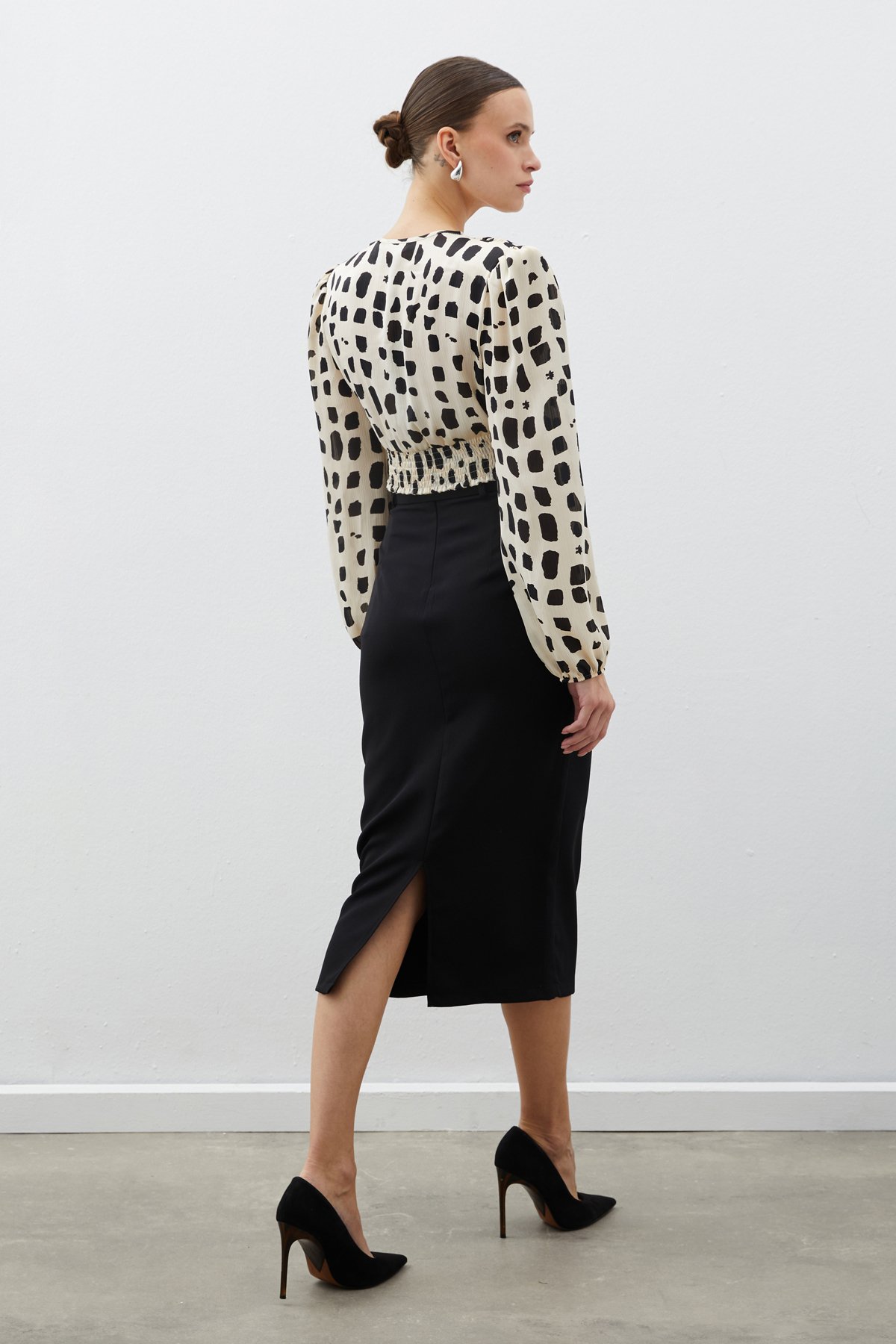 Kemerli Kalem Etek - SİYAH