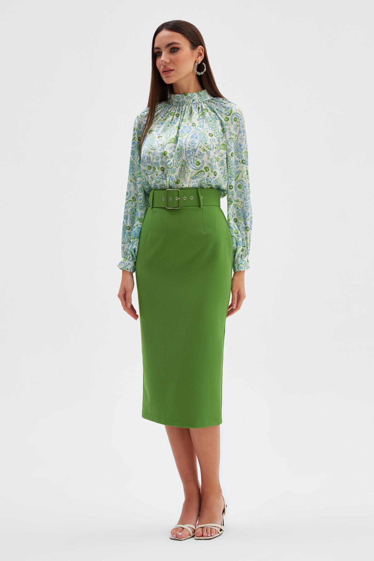 Kemerli Kalem Etek - YEŞİL