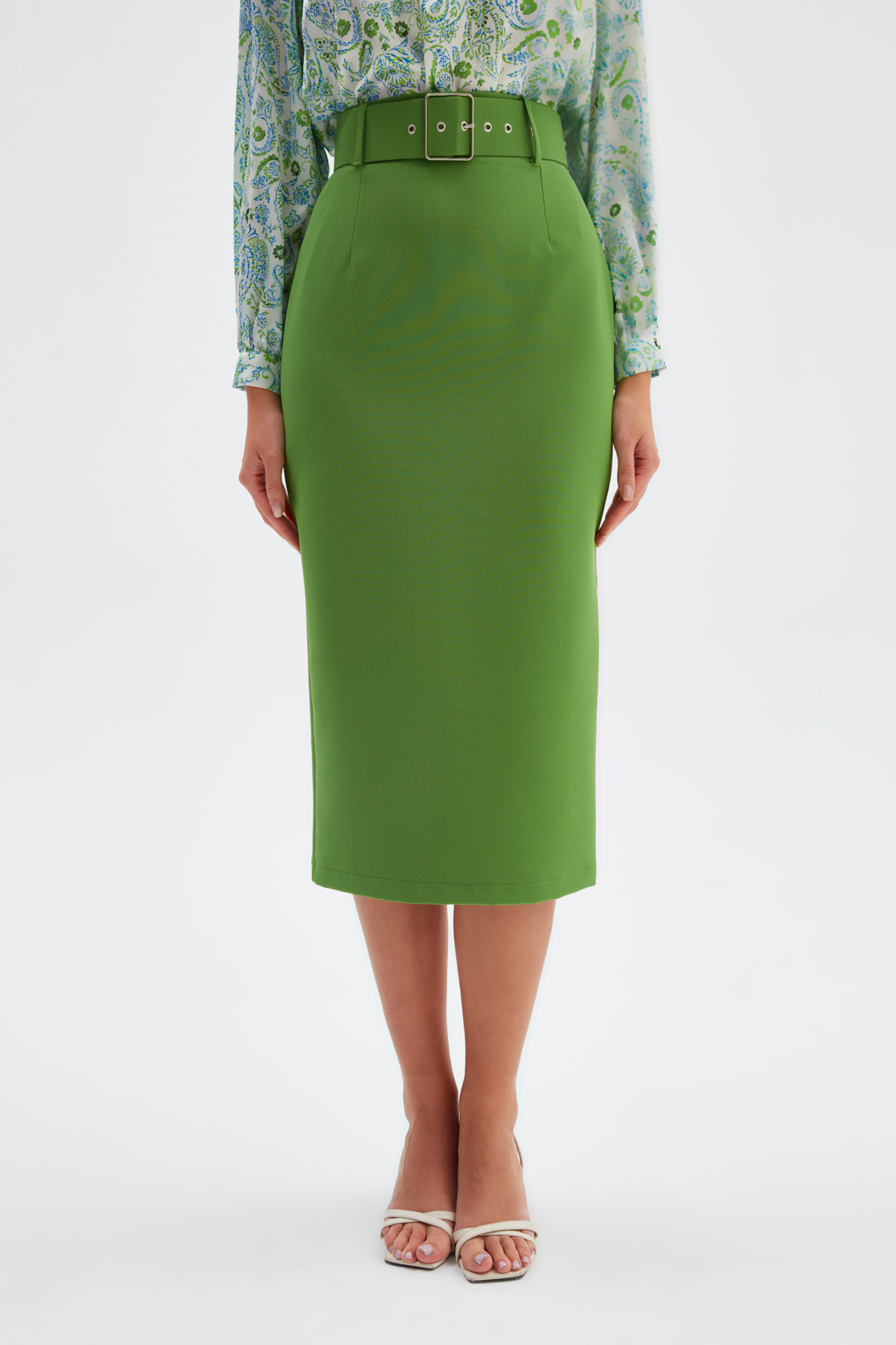 Kemerli Kalem Etek - YEŞİL