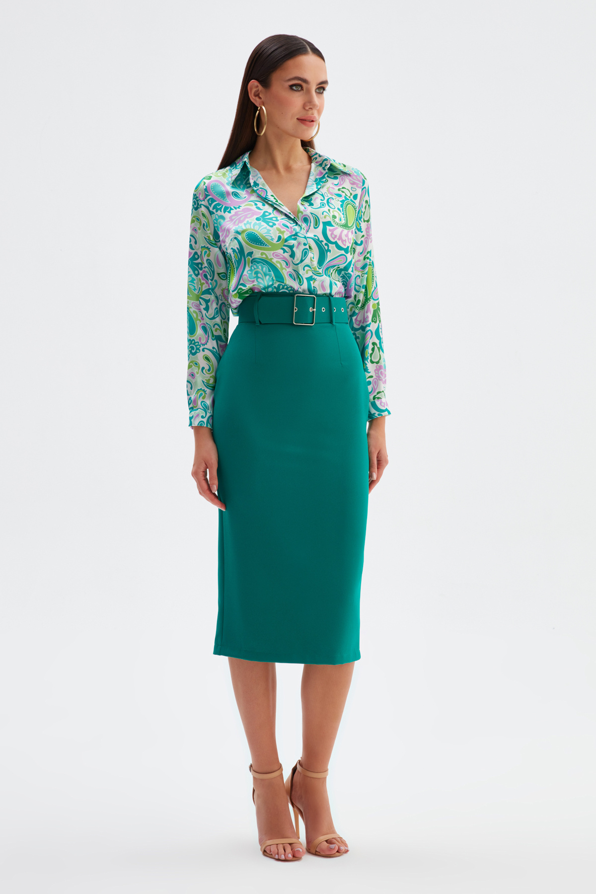 Kemerli Kalem Etek - ZÜMRÜT