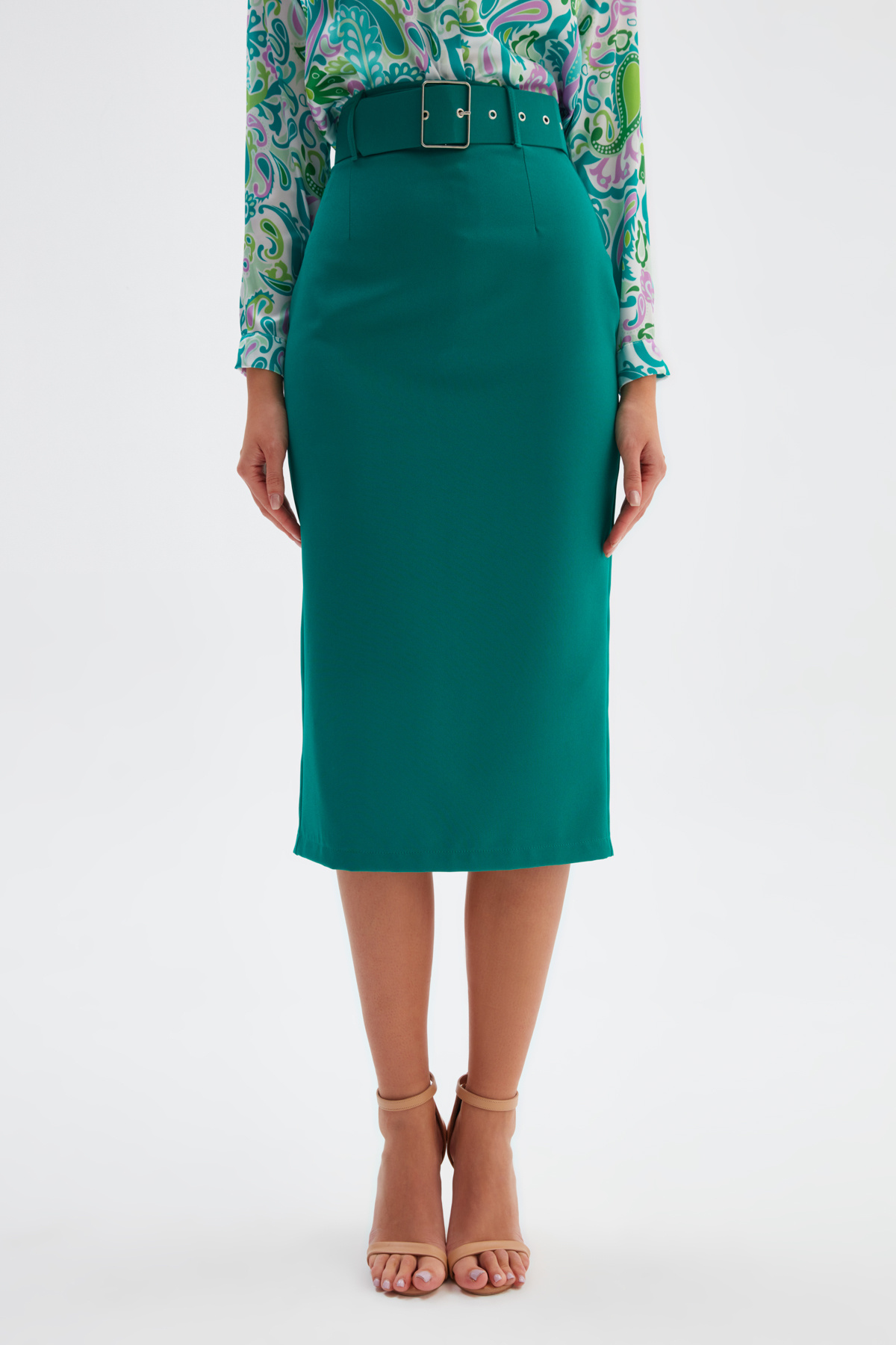 Kemerli Kalem Etek - ZÜMRÜT