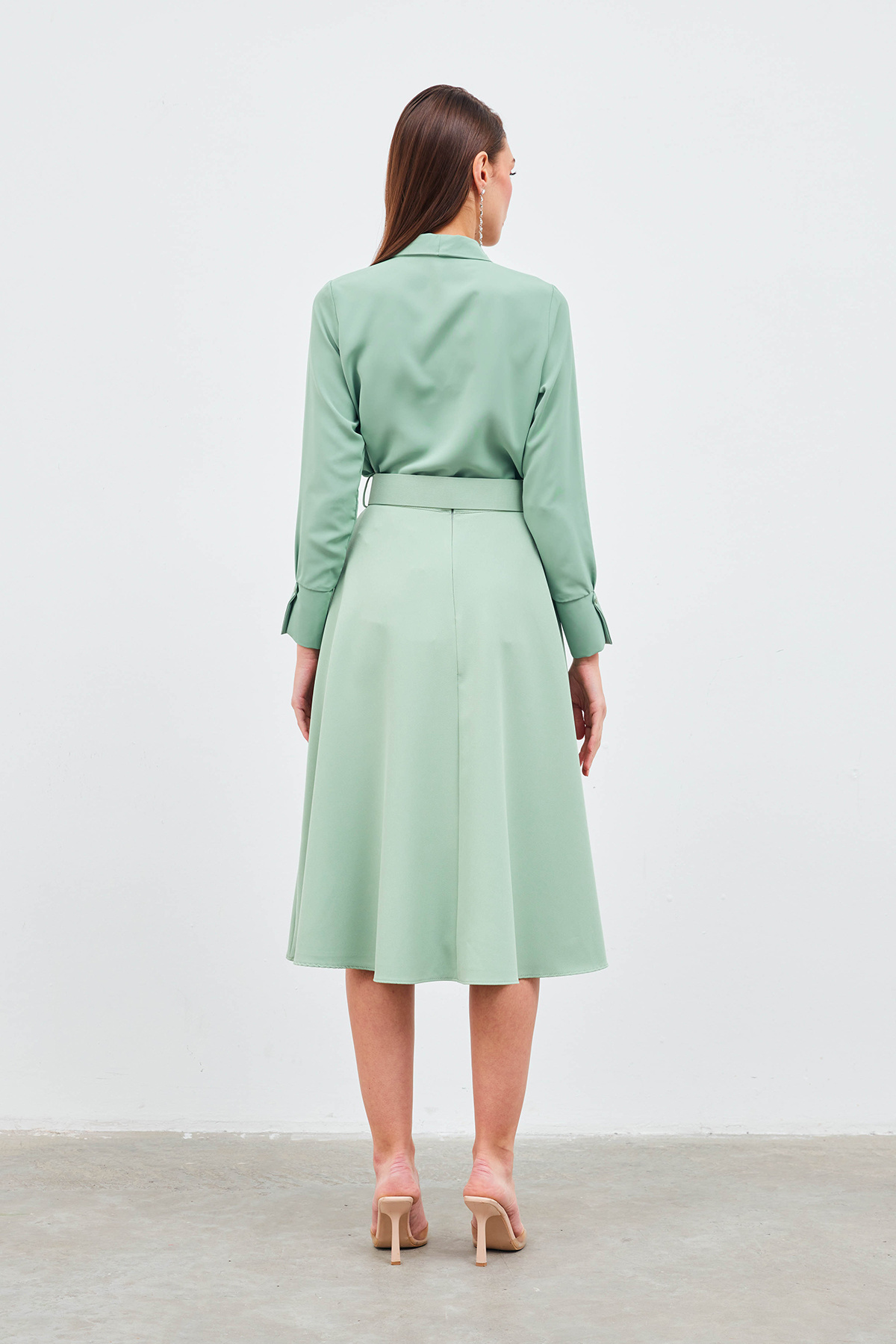 Kemerli kloş etek - ÇAĞLA YEŞİLİ