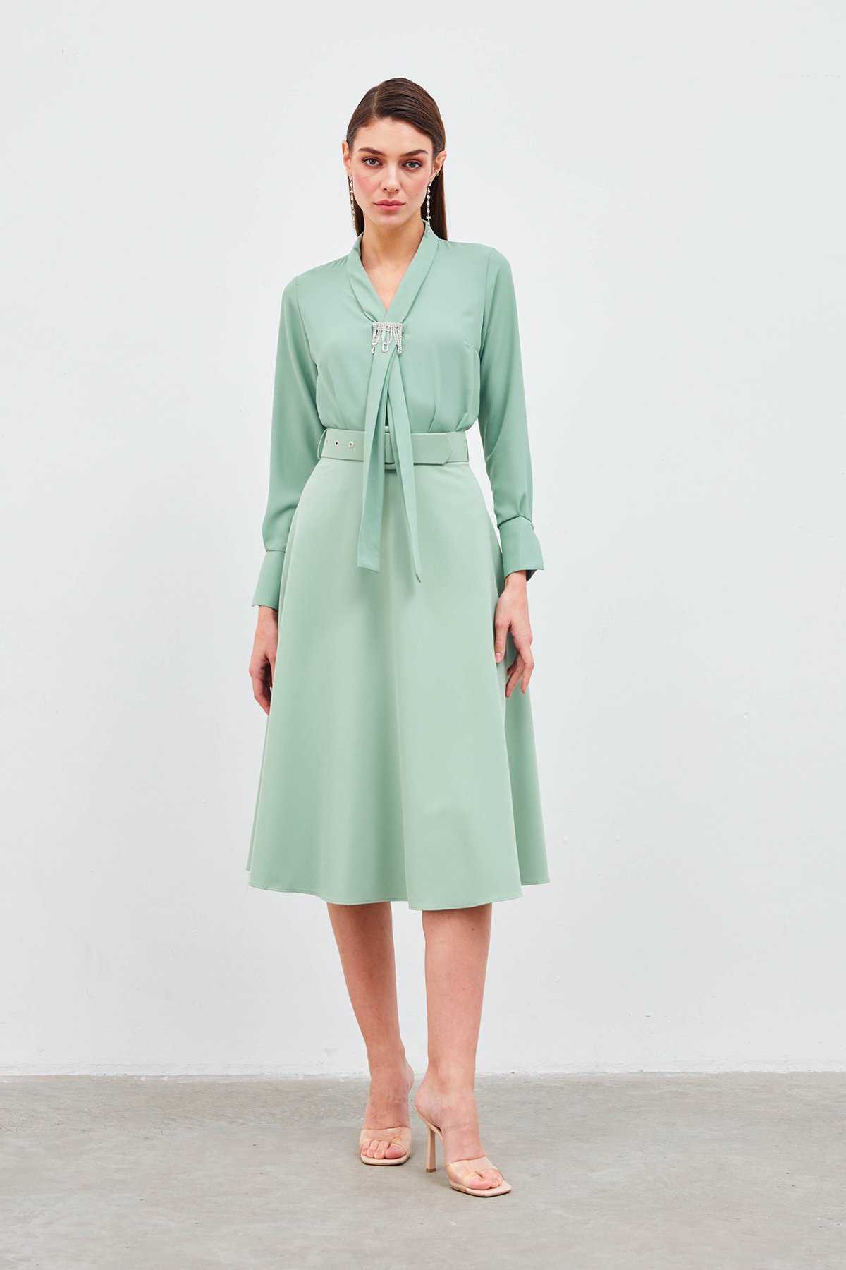 Kemerli kloş etek - ÇAĞLA YEŞİLİ