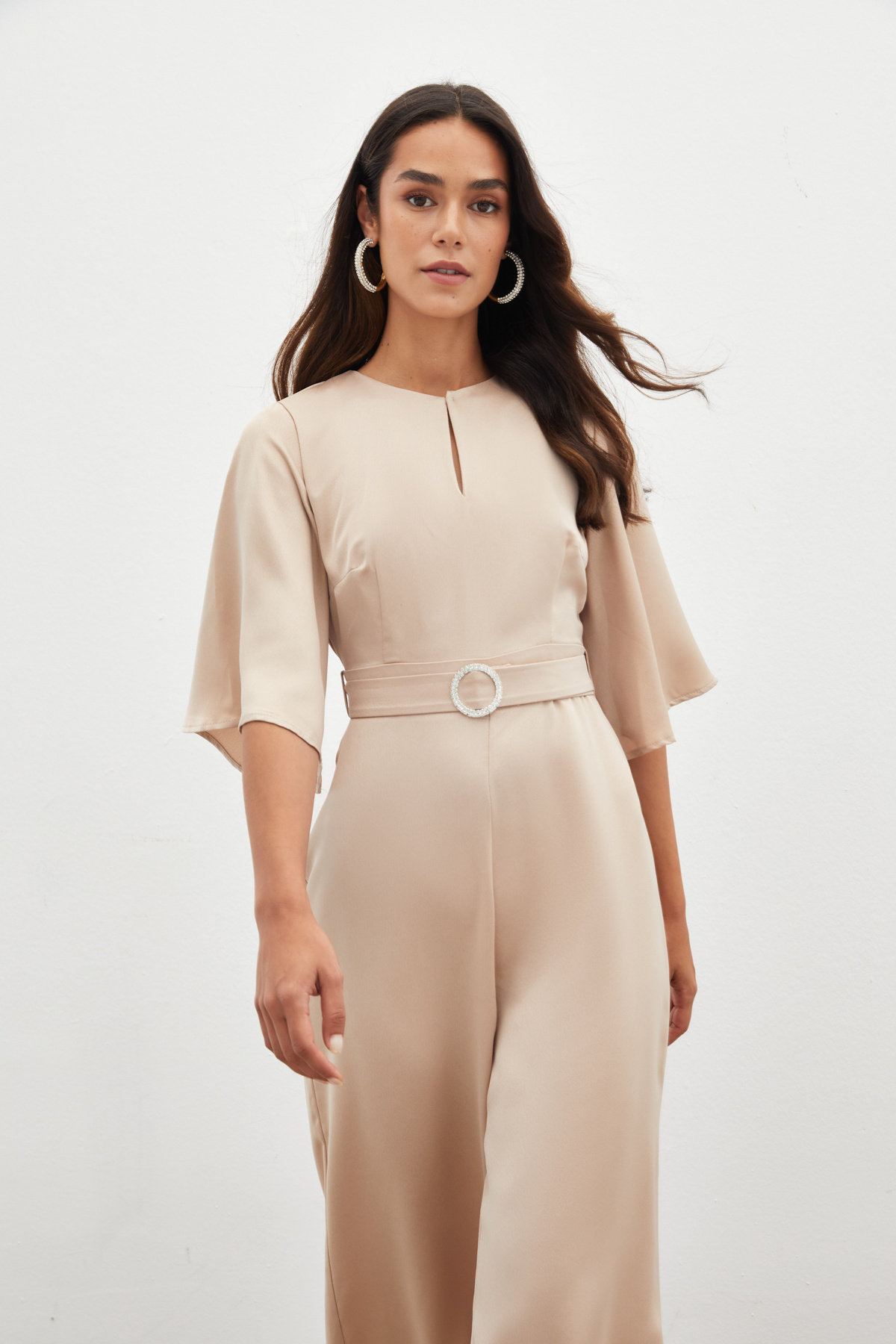 Kemerli Krep Tulum - BEJ