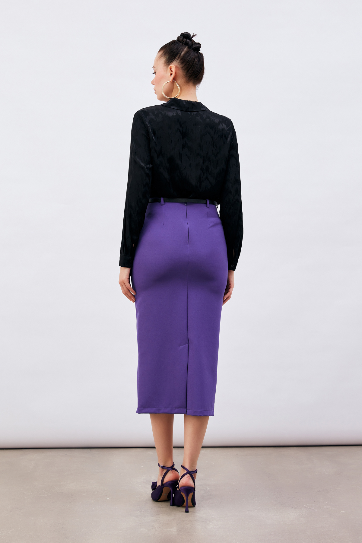 Kemerli Midi Boy Kalem Etek - MOR