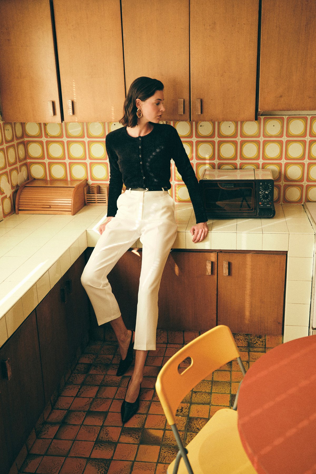 Kemerli Pantolon - Ekru