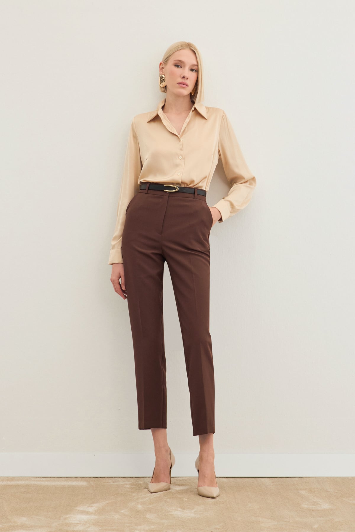 Belted Trousers - Brown