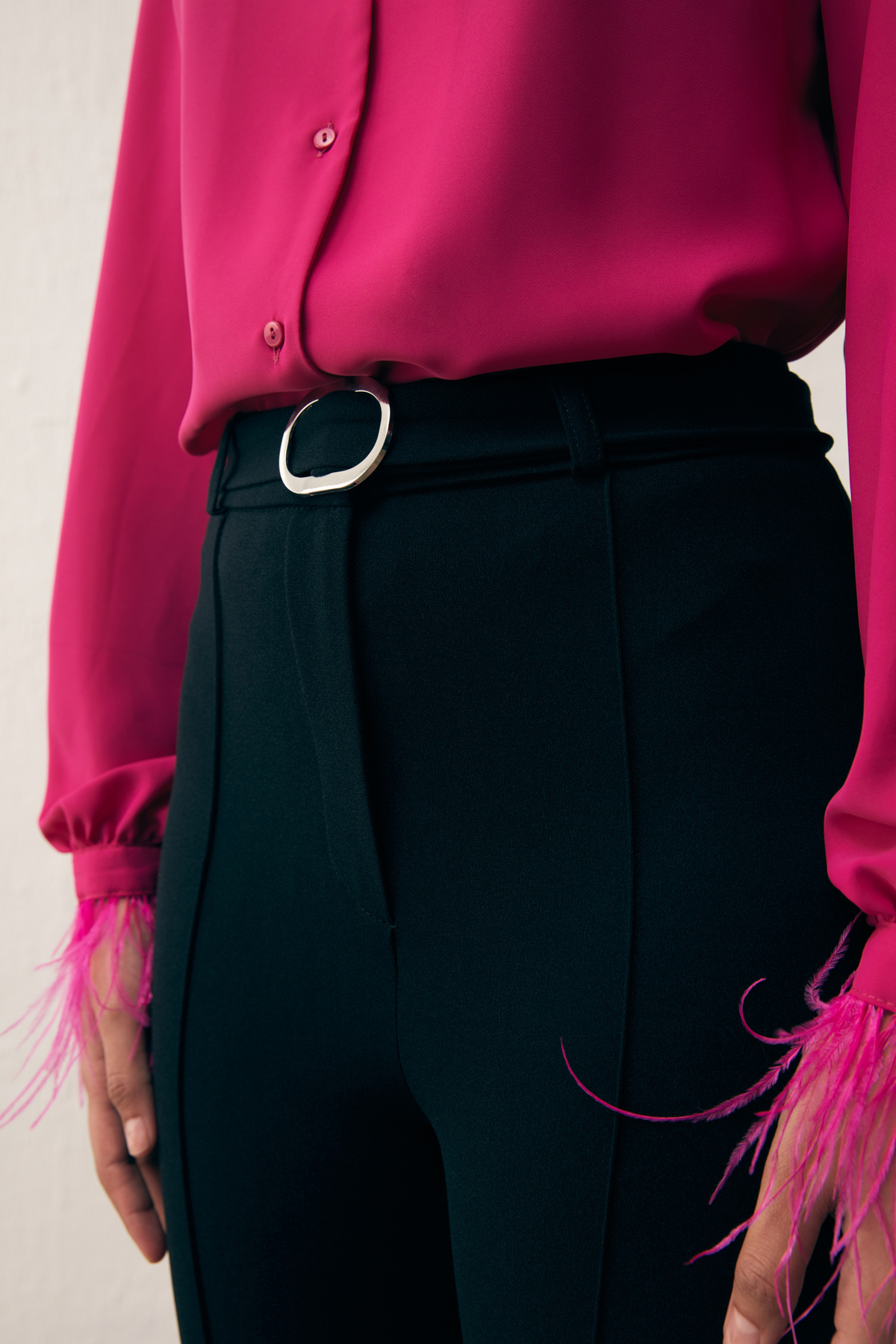 Kemerli Pantolon - SİYAH