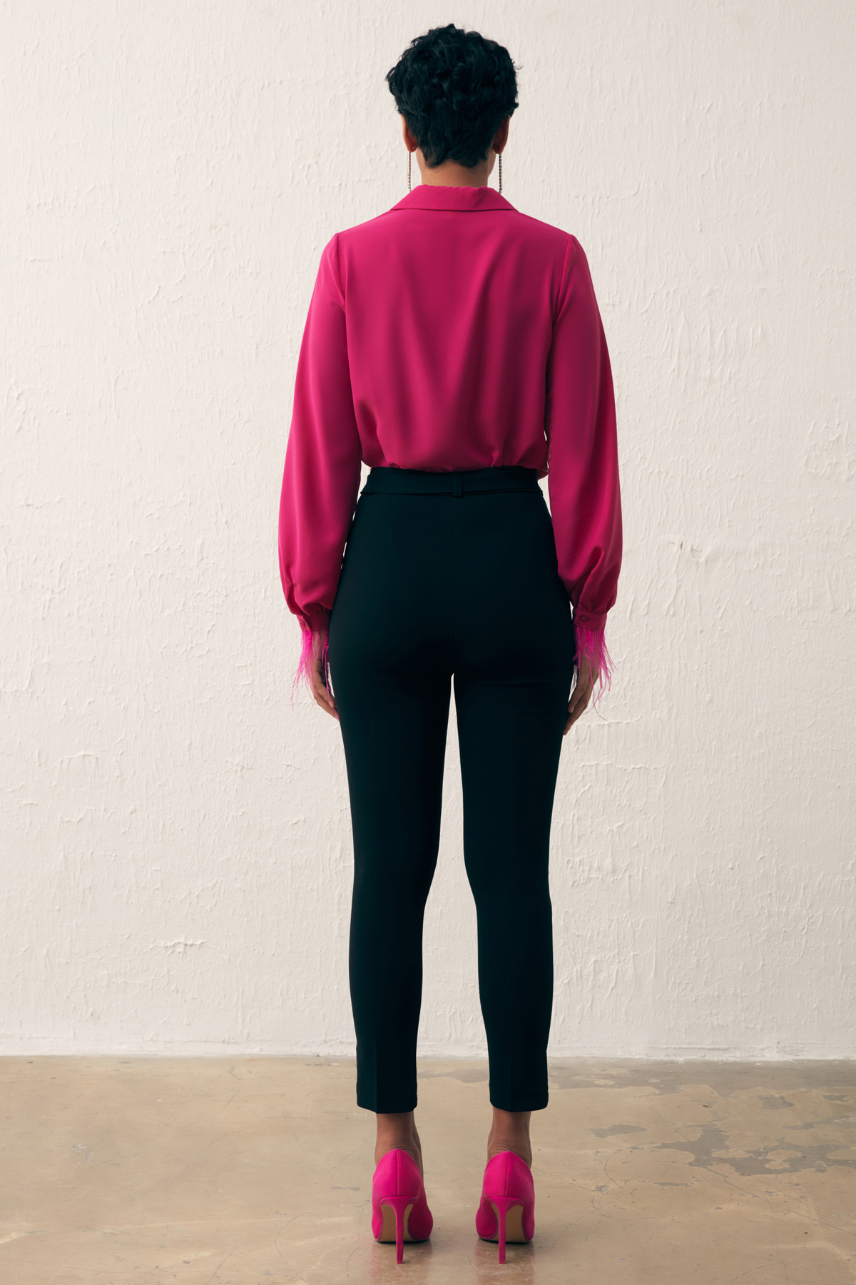 Kemerli Pantolon - SİYAH