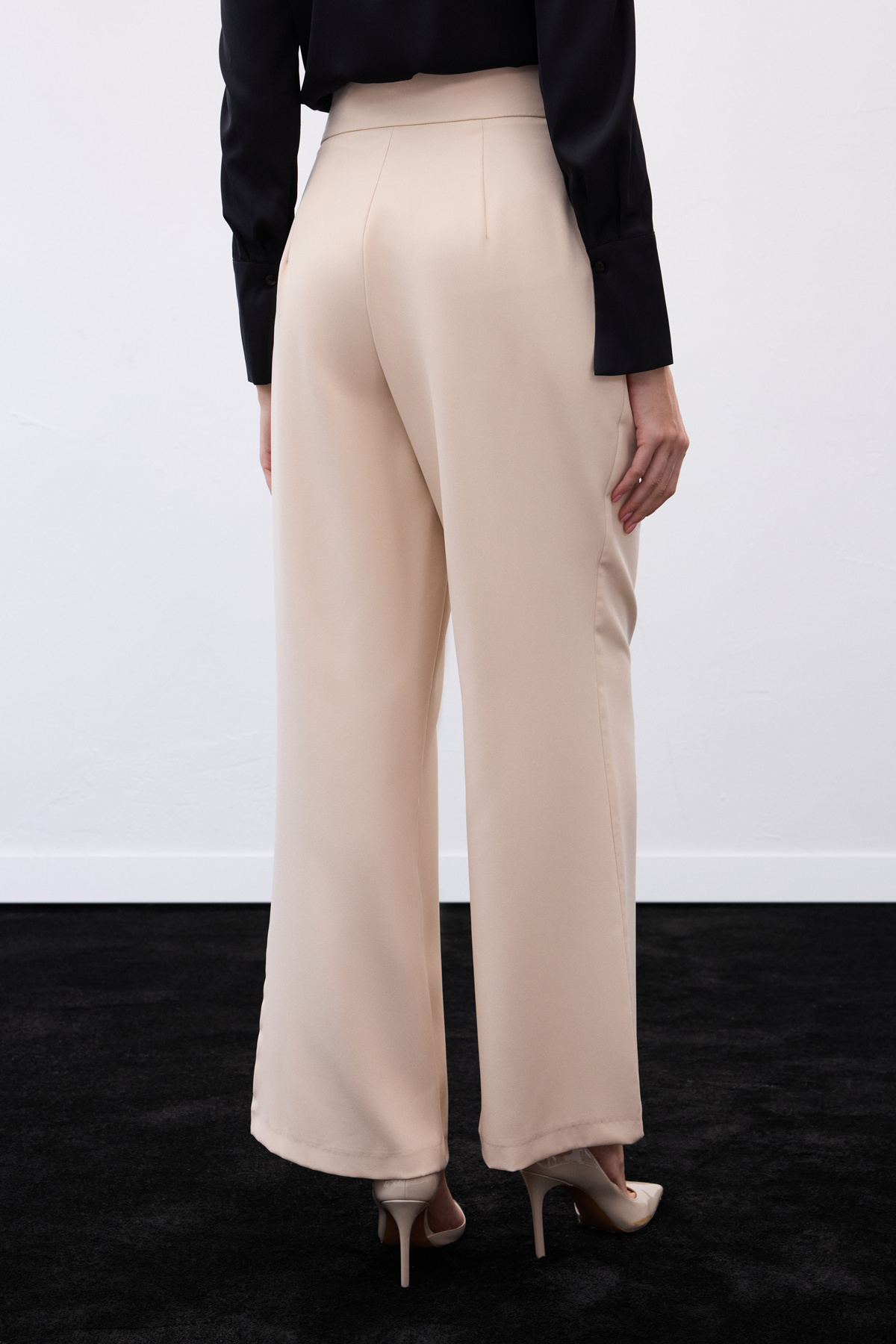 Kemerli Salaş Pantolon - Bej