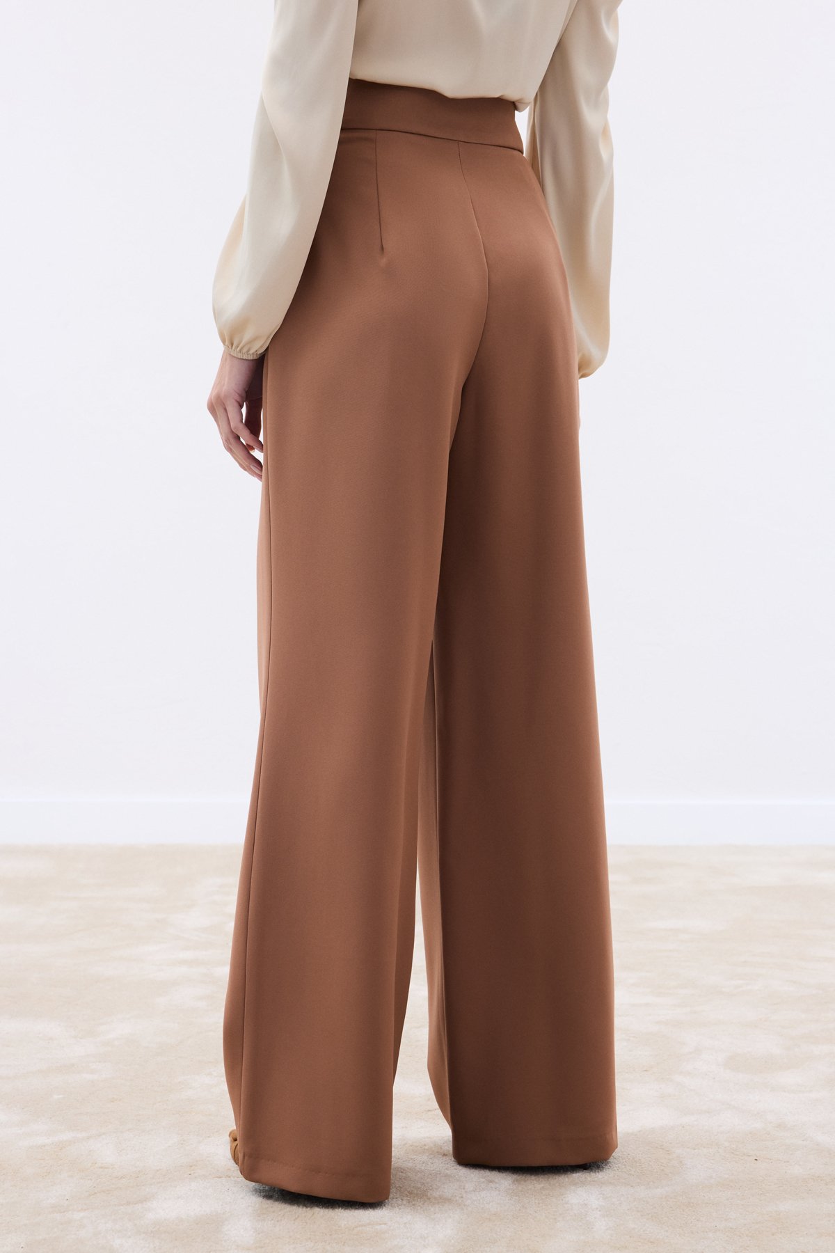 Kemerli Salaş Pantolon - Camel