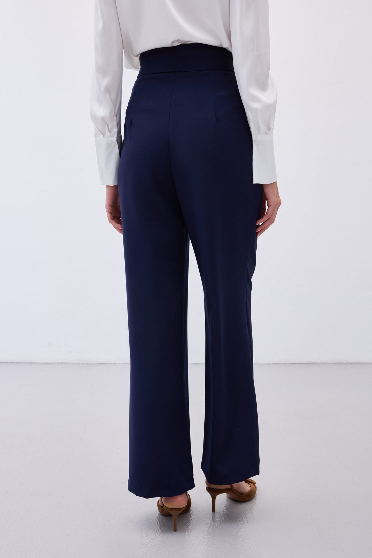 Kemerli Salaş Pantolon - Lacivert