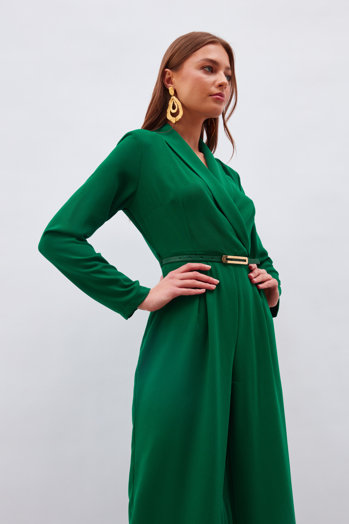 Kemerli Salaş Tulum - KOYU ZÜMRÜT