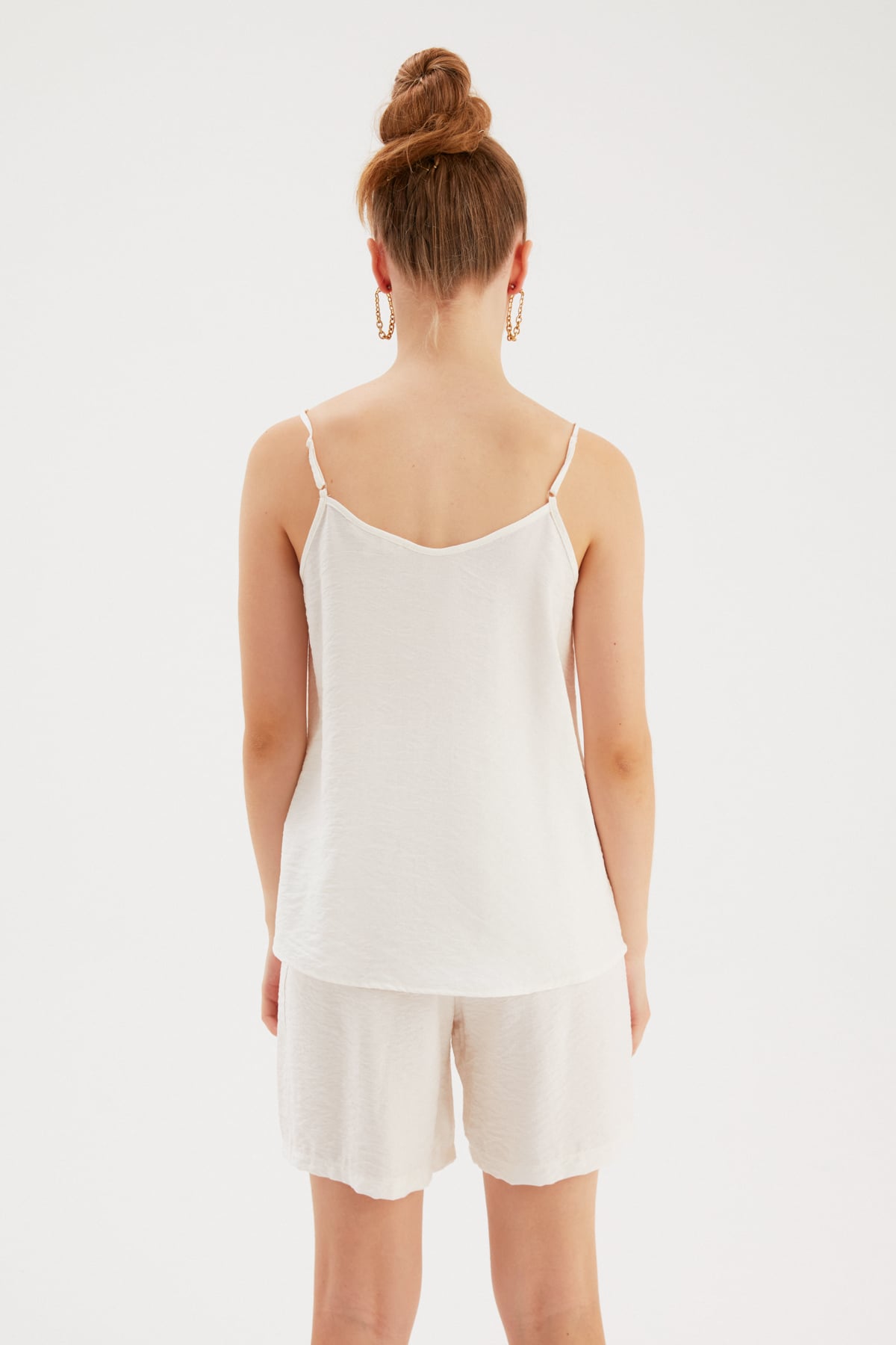 Linen Strap Blouse - ECRU