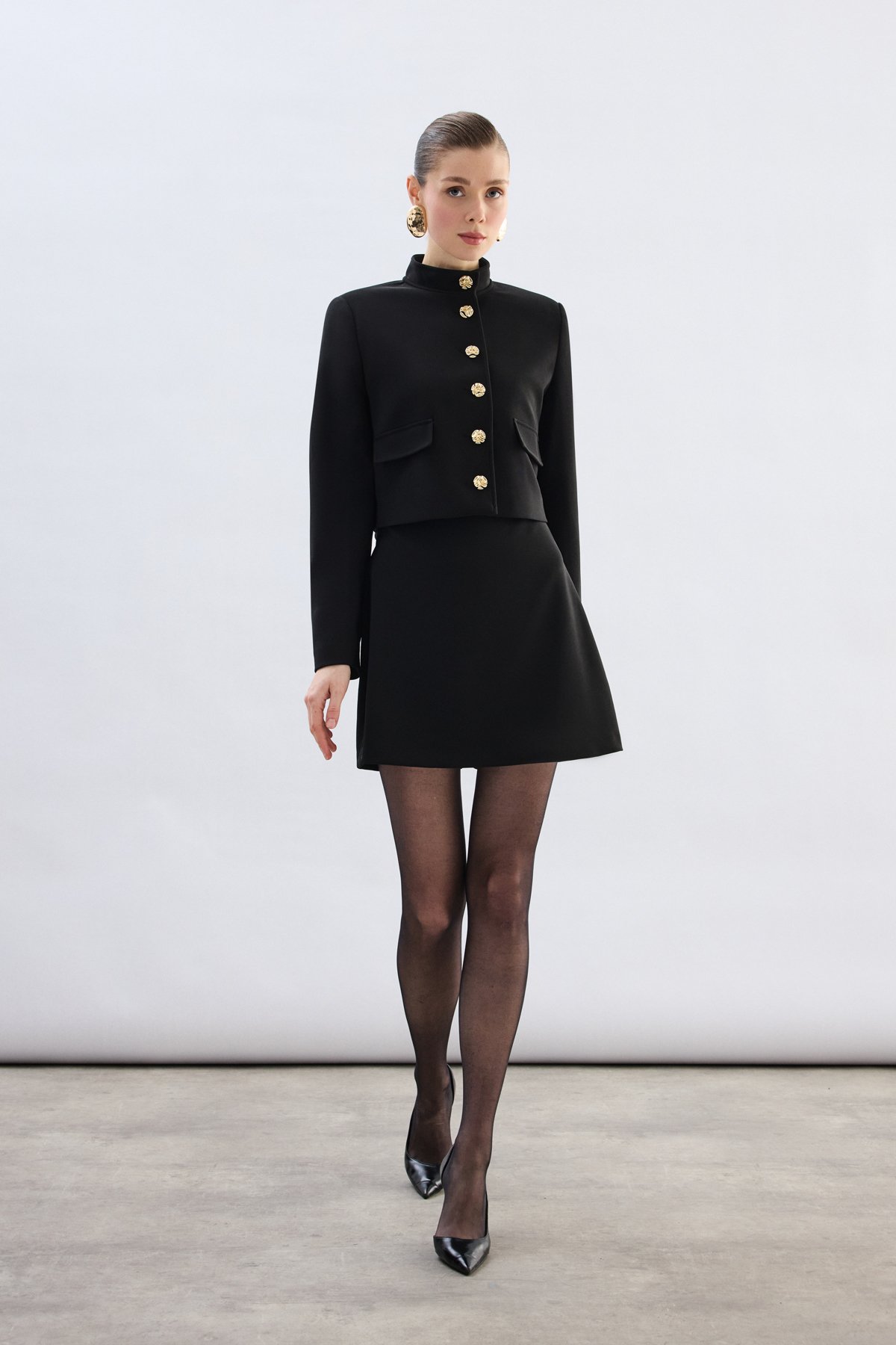 Kısa Şort Etek - Siyah