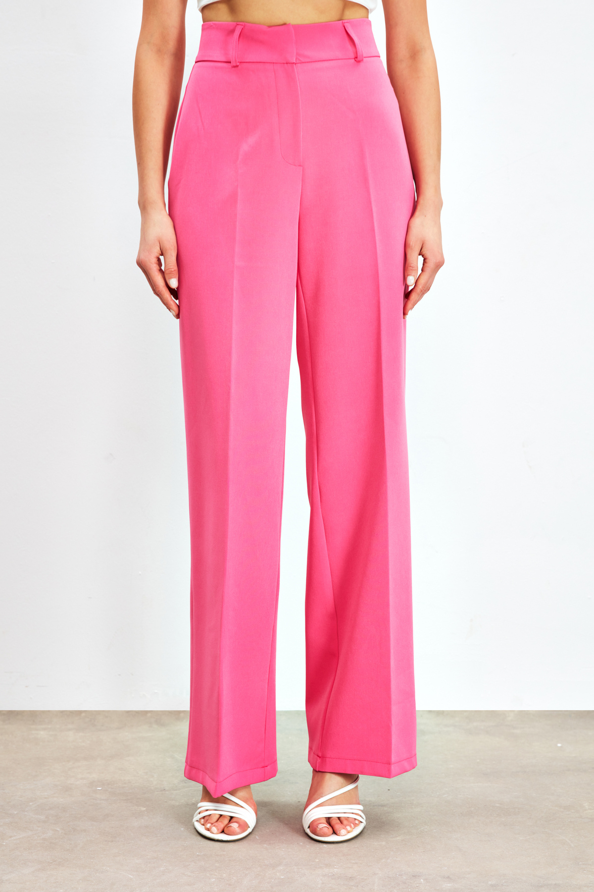 Klasik Bol Paça Pantolon - PEMBE