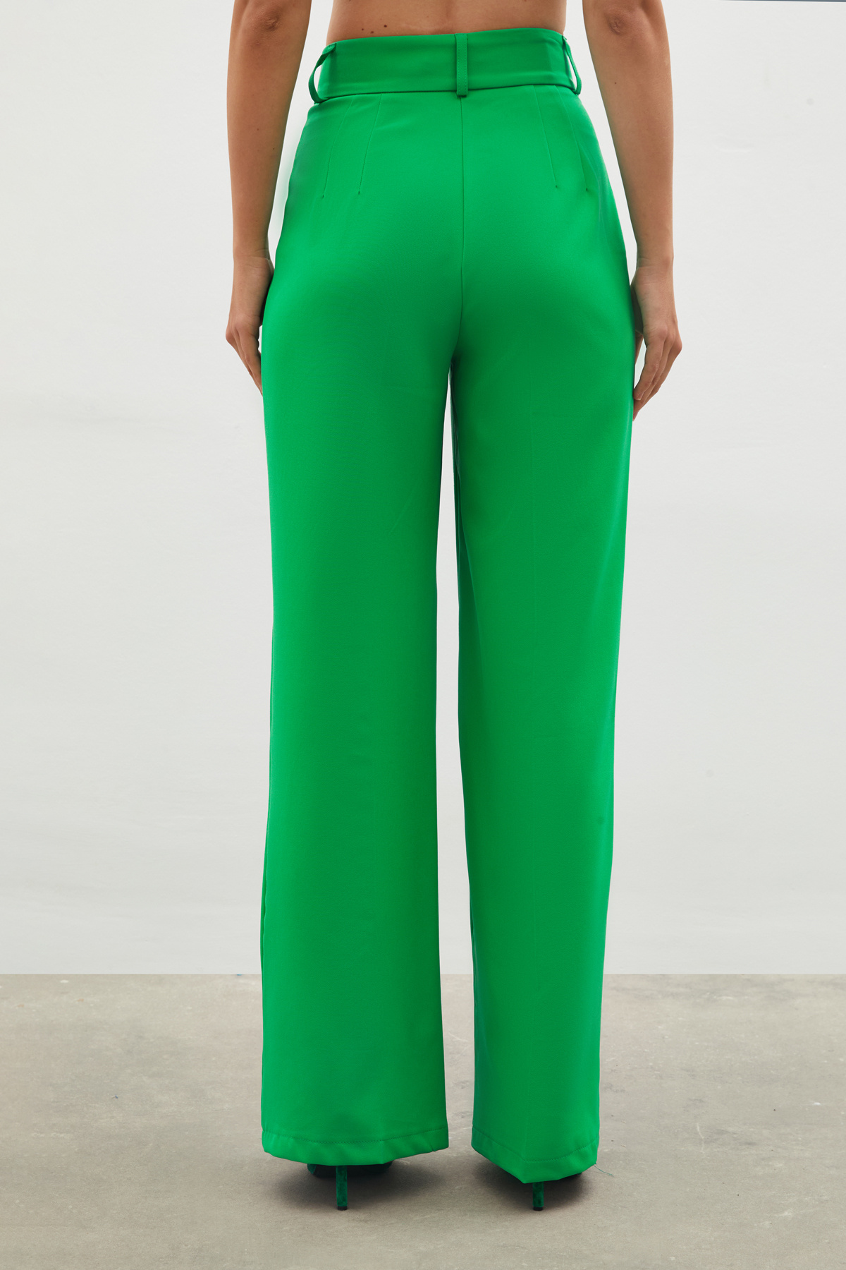 Klasik Bol Paça Pantolon - YEŞİL