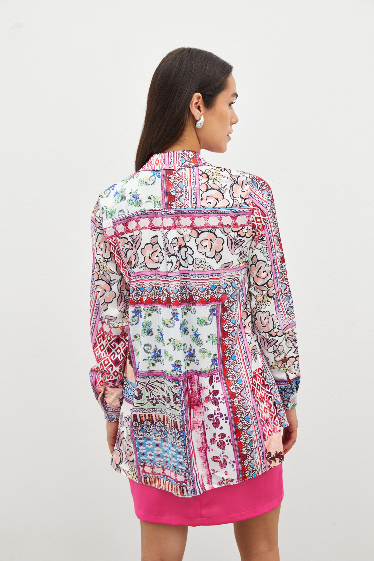 Klasik Desenli Gömlek - PEMBE