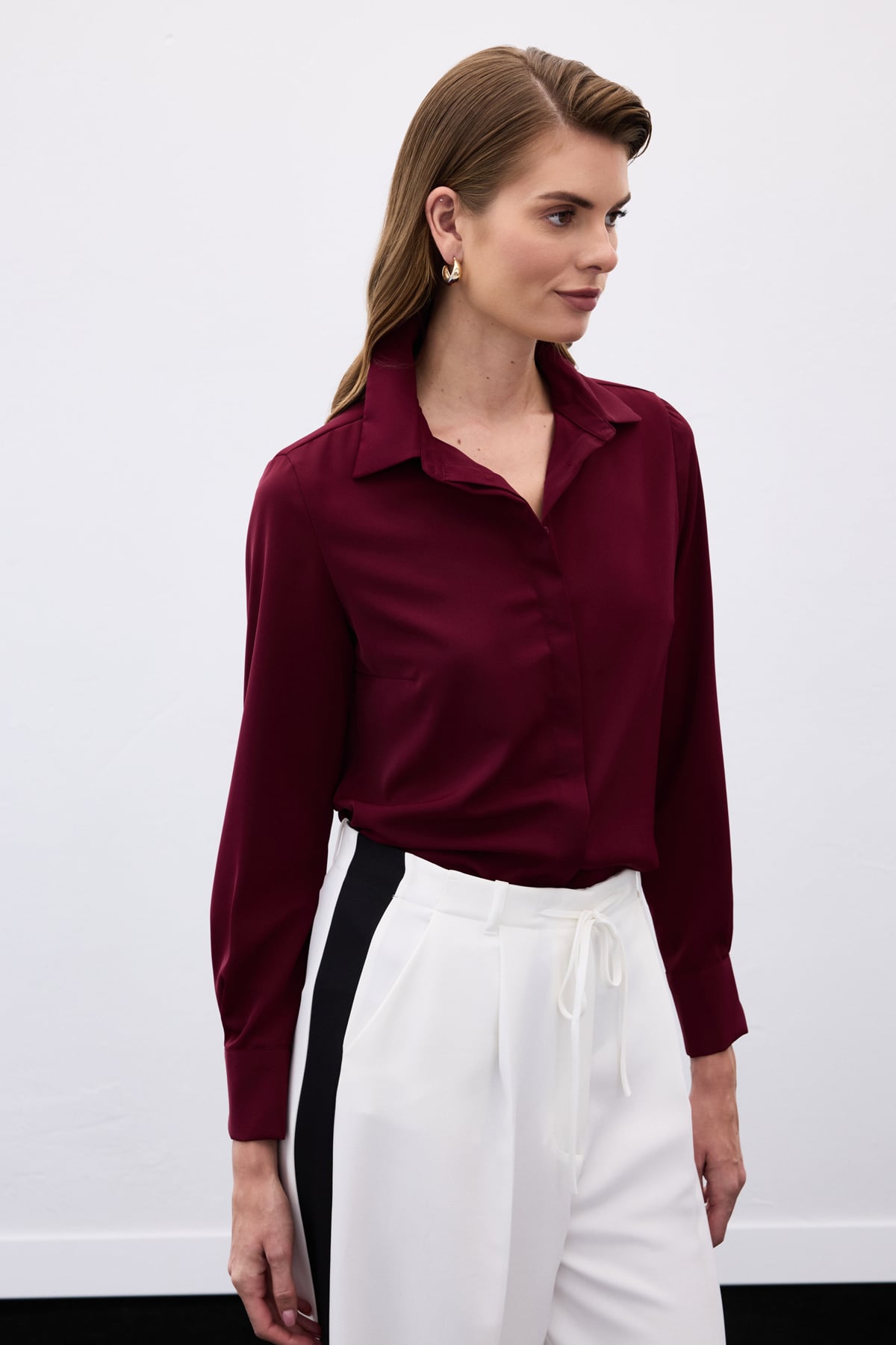 Classic Plain Shirt - Maroon