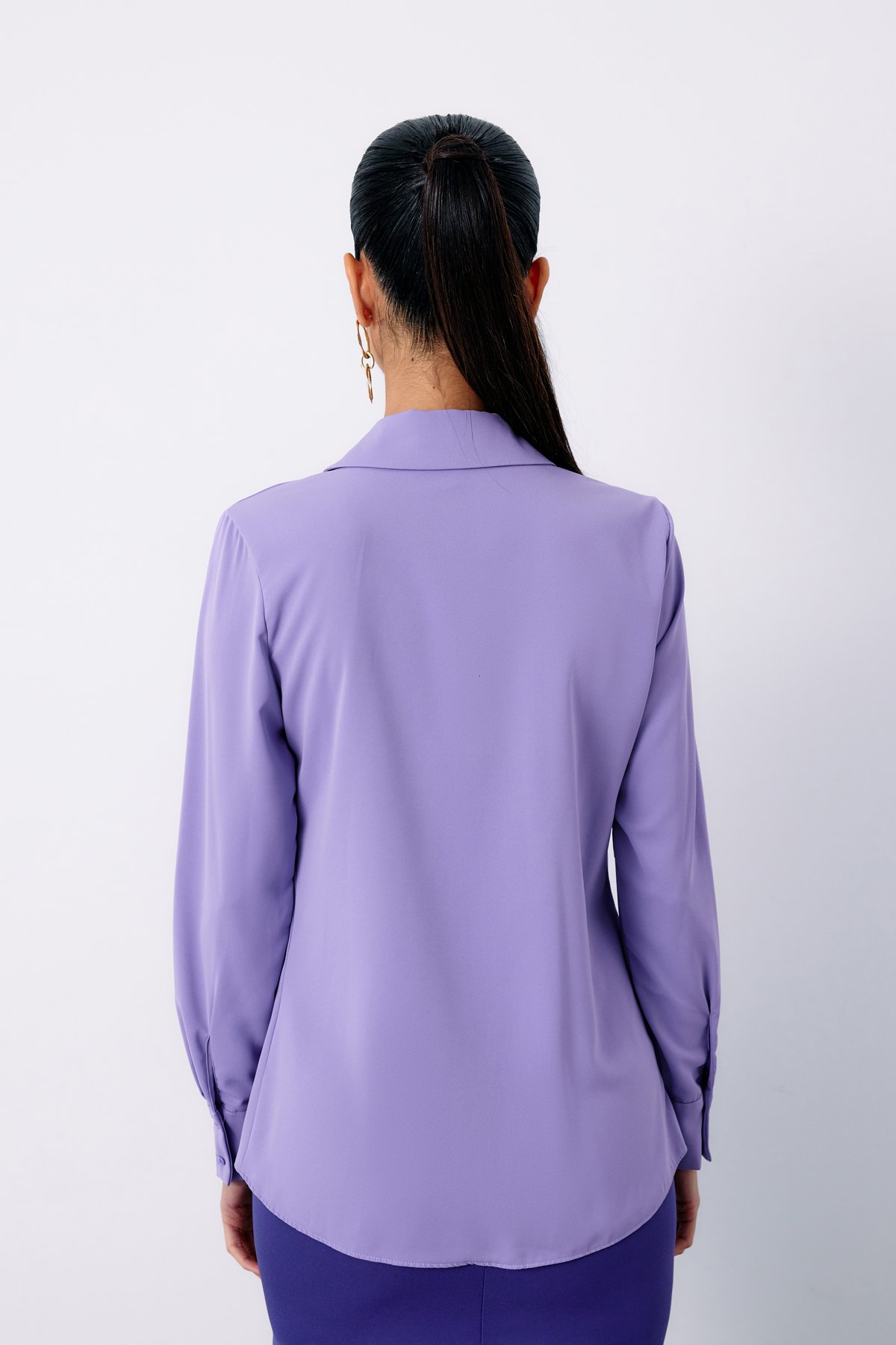 Klasik Düz Gömlek - LİLA