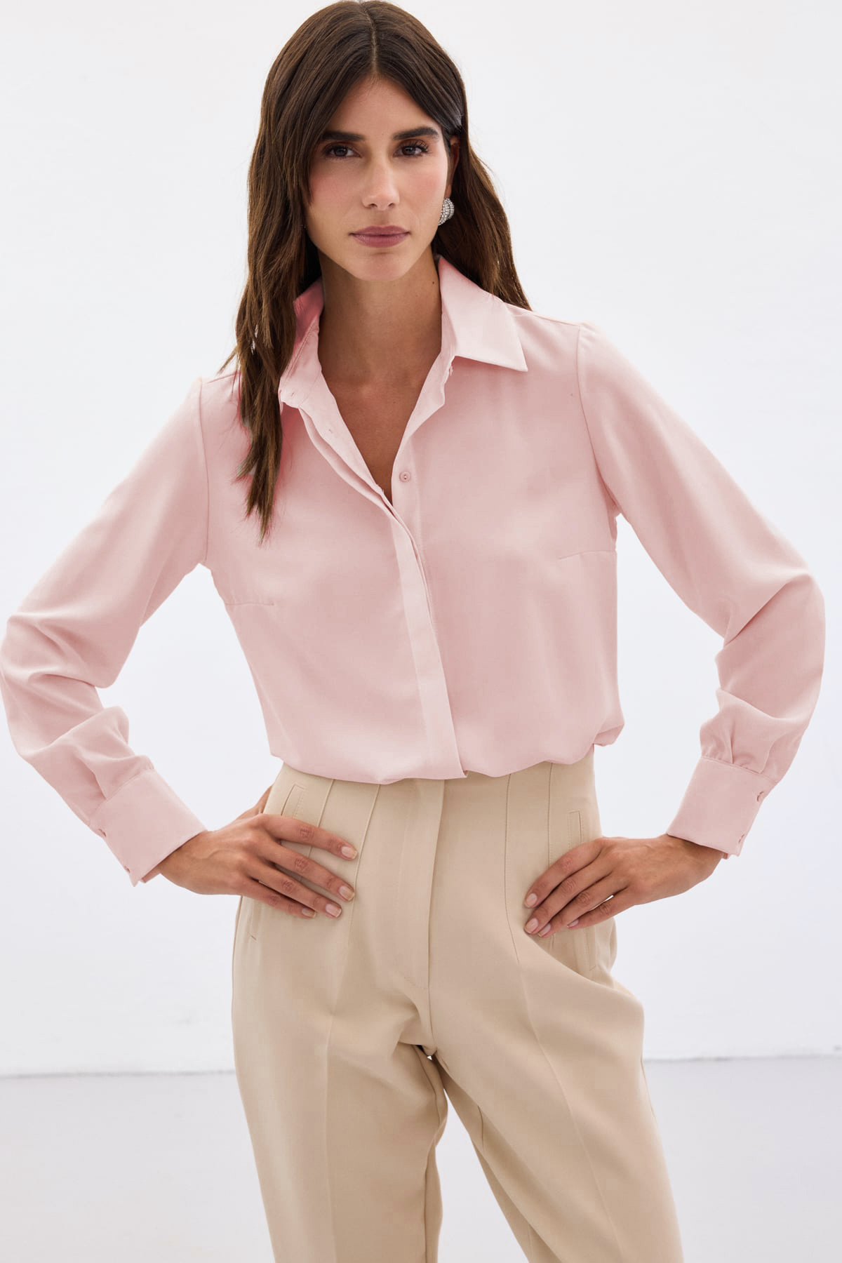 Classic Plain Shirt - Powder