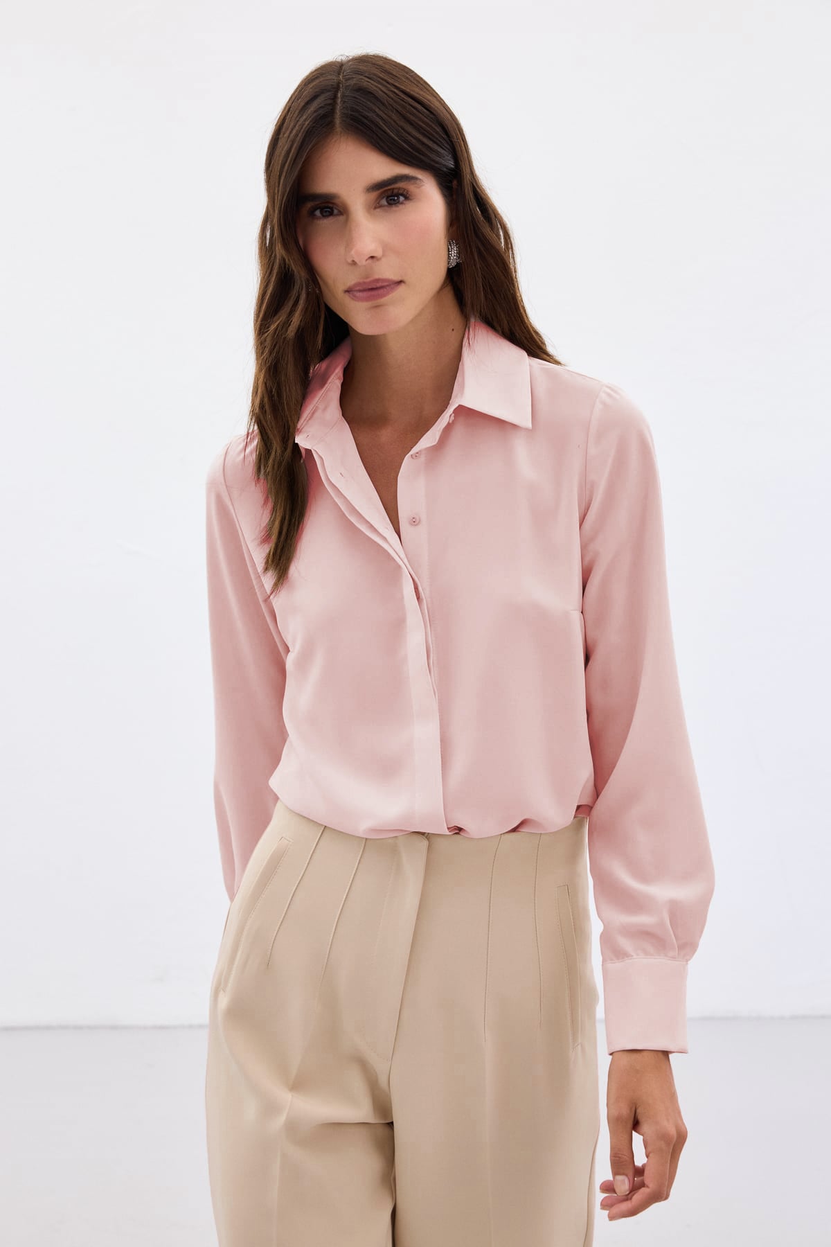 Classic Plain Shirt - Powder