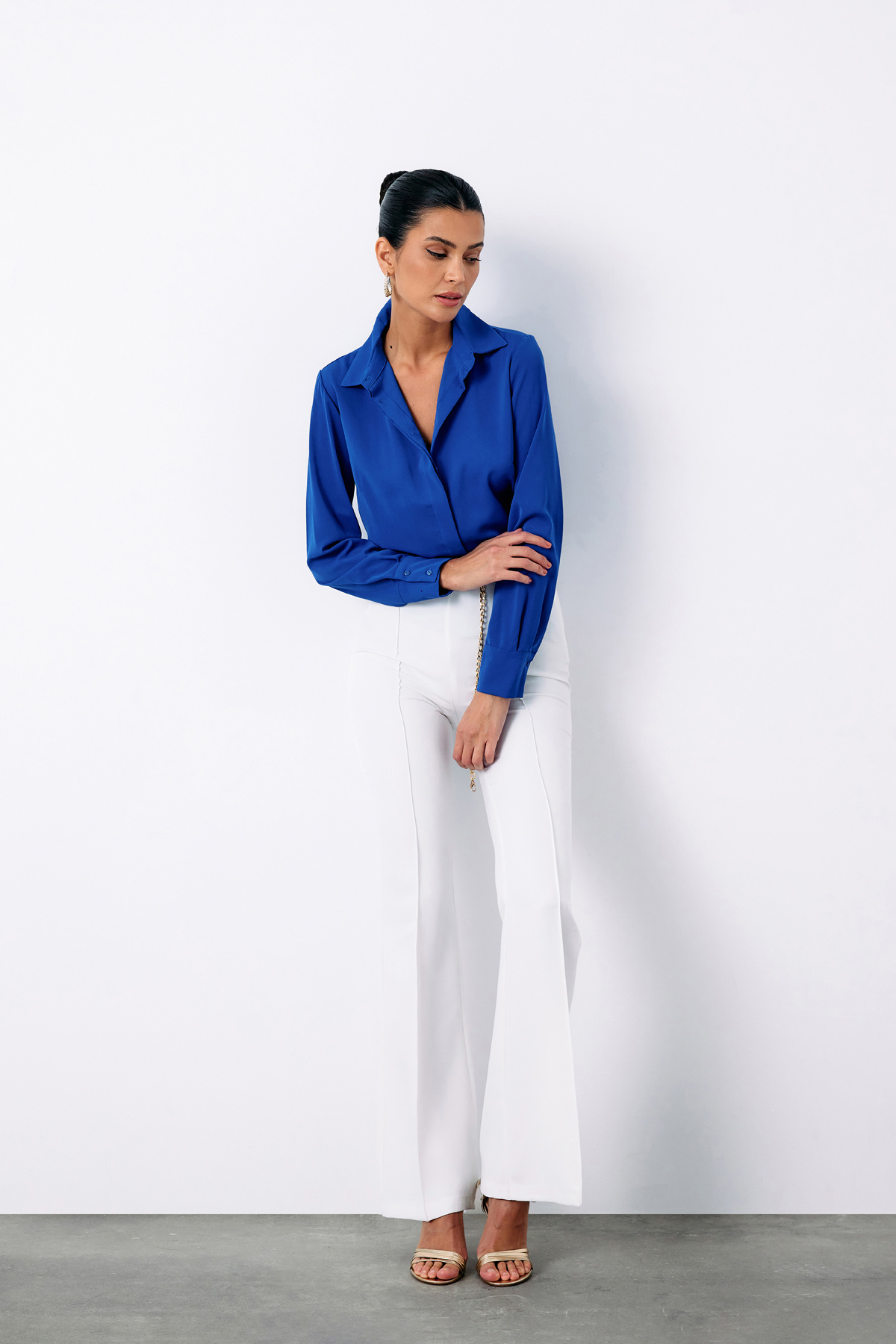 Klasik Düz Gömlek - SAX MAVİ